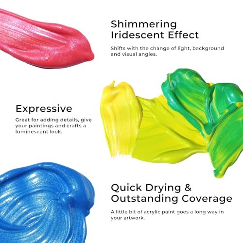 ARTME Iridescent Acrylic Paint Set 20 Chameleon Colors 2oz