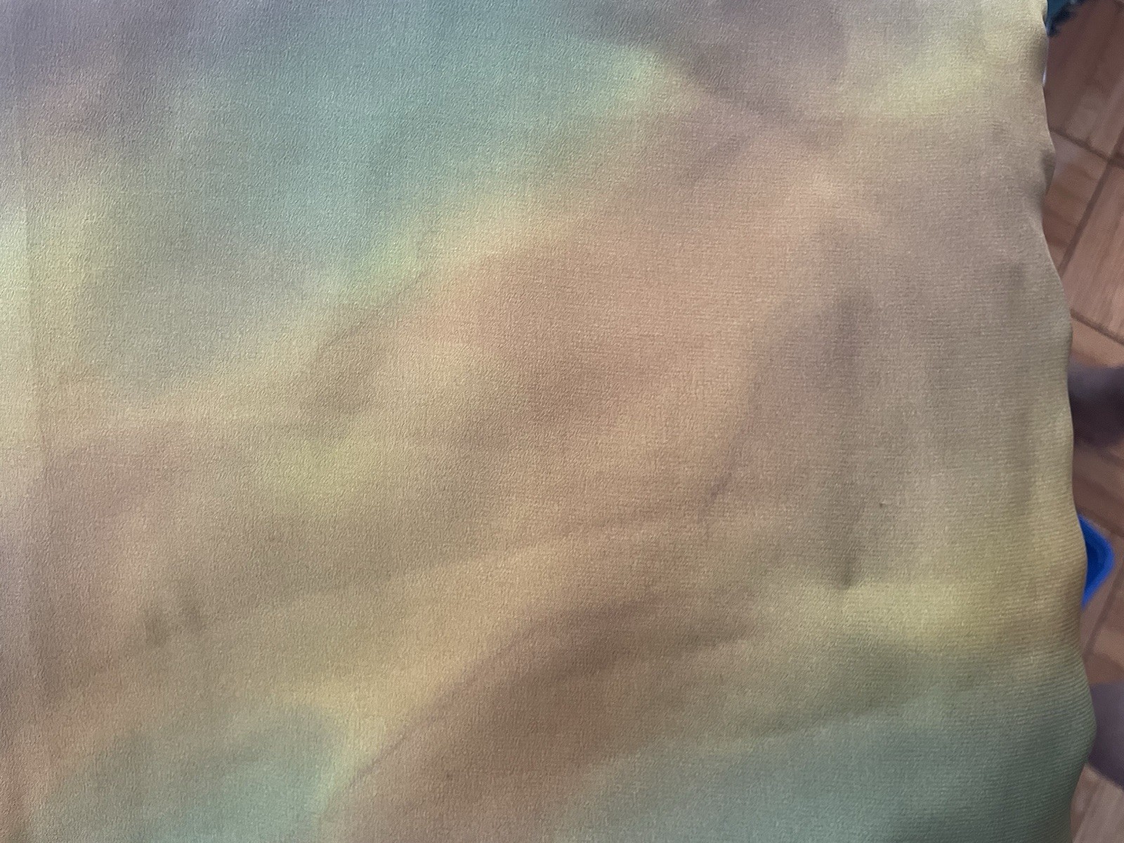 Hand Painted Autumn Silk Crepe Fabric 4 Yards Lot
