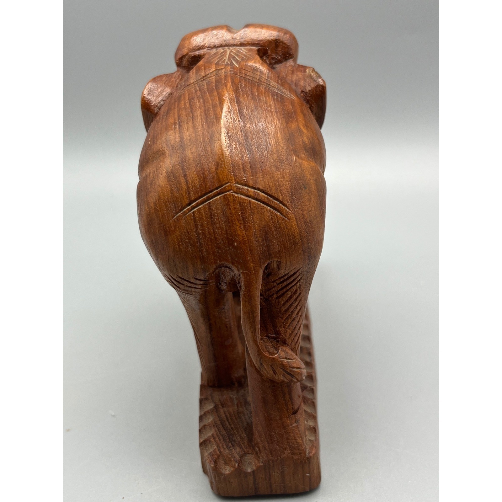 Vintage Hand Carved Solid Wooden Elephant 5.5x 5
