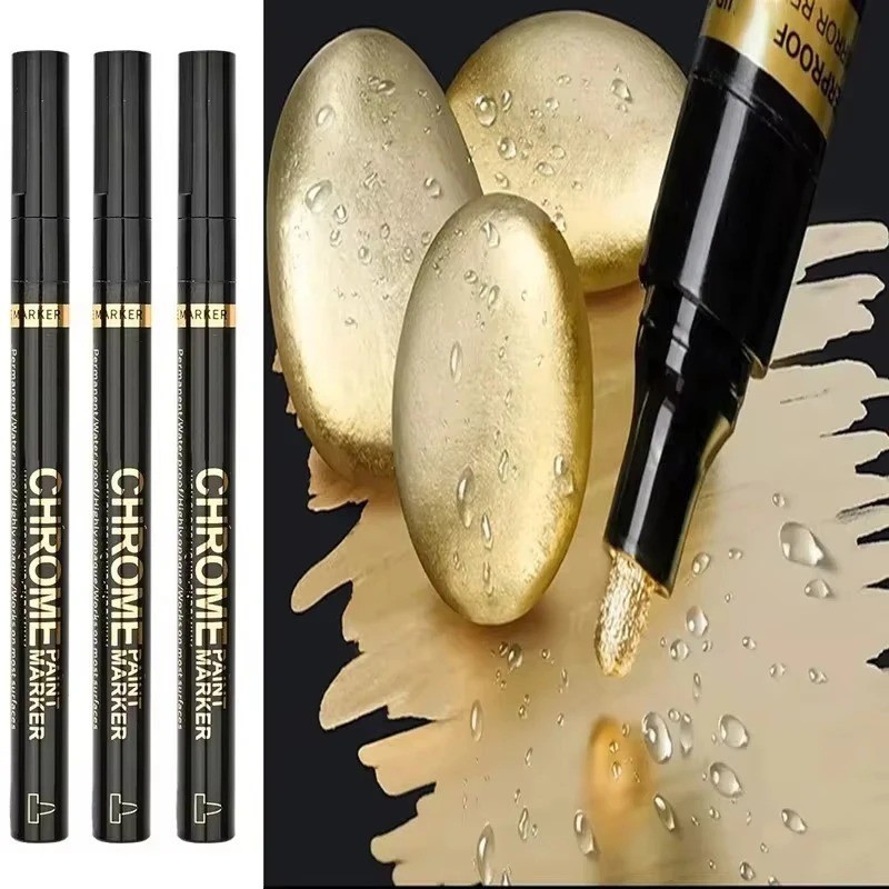 Liquid Chrome Markers Set, Permanent Mirror Pens for Plastic, Metal, Art