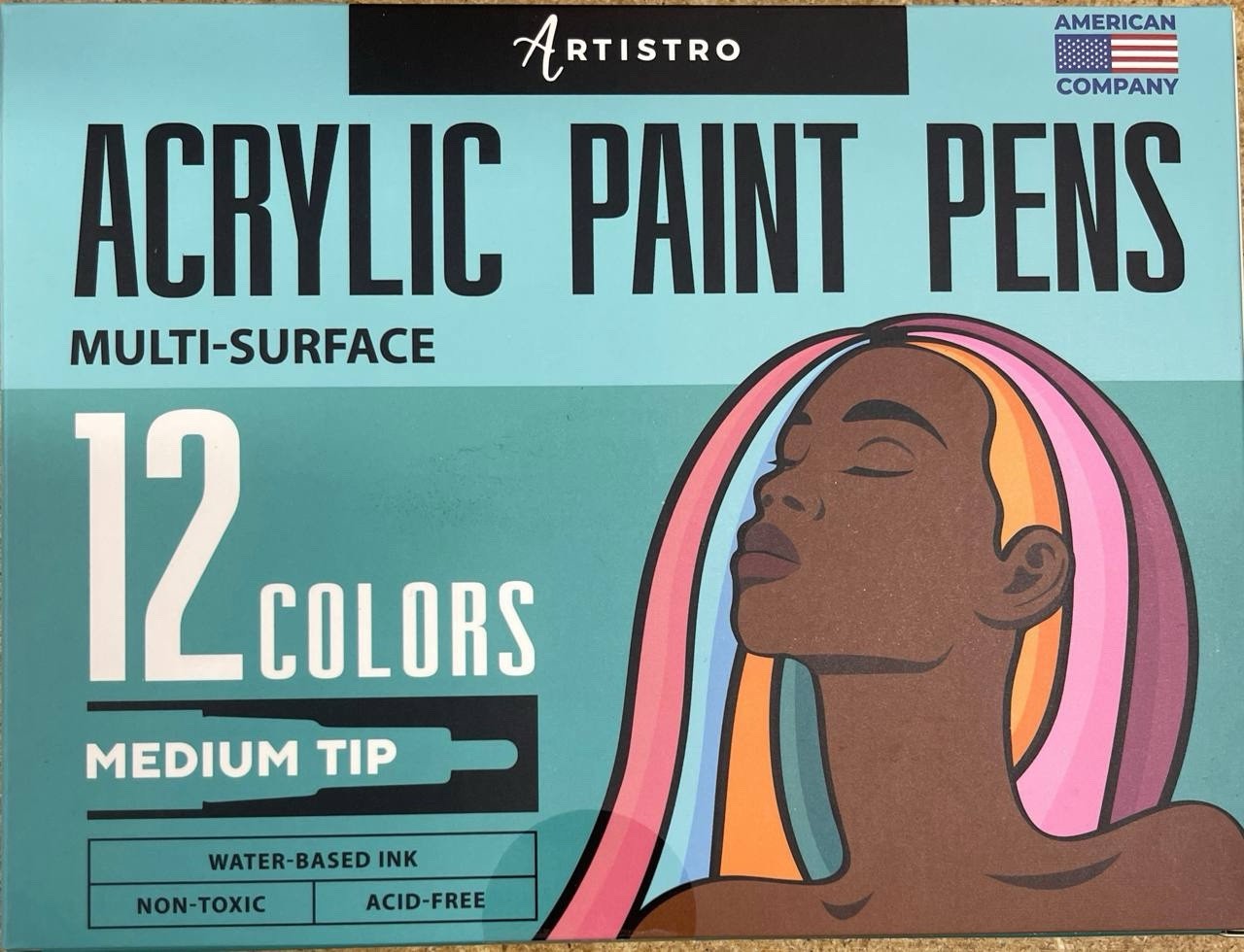ARTISTRO 12 Fabric Paint Markers Medium Tip – Easy for All Ages & Levels – Acryl