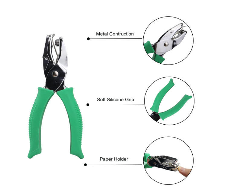 1/4 Inch Star Shaped Hole Puncher, Handheld Single Hole Paper Punch, One Hole Pa