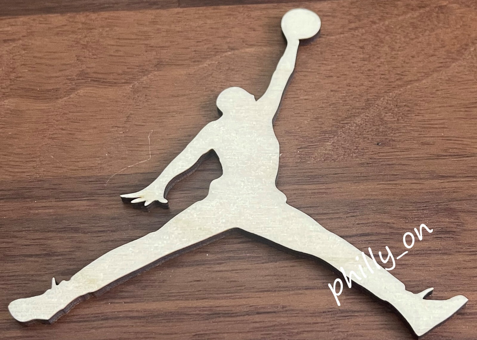Michael Jordan Jumpman 23 Shape Wooden Sign Plaque Wall Door Decor