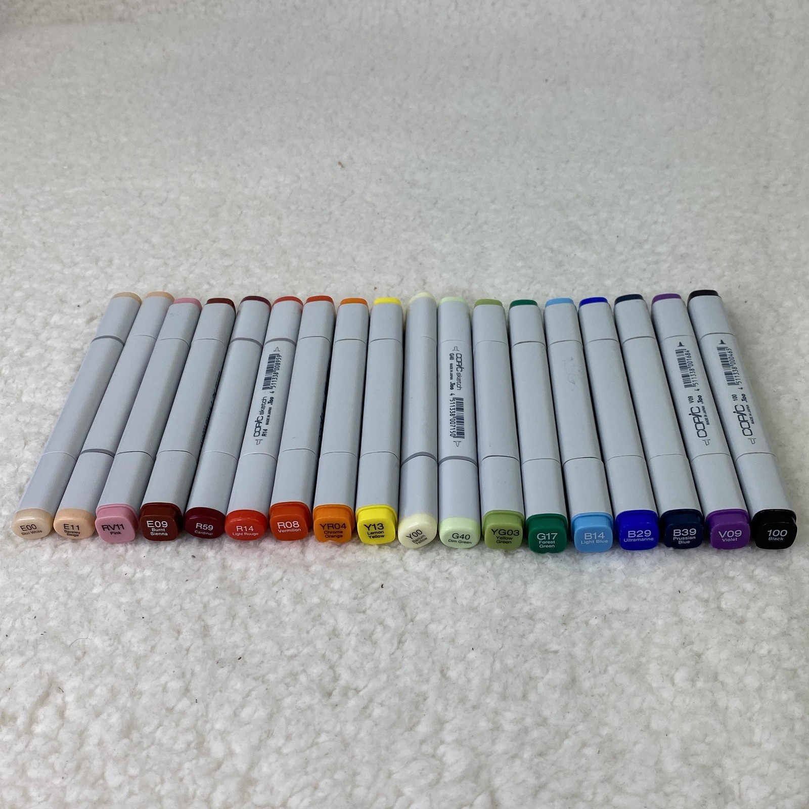 Copic Sketch Markers Multicolor Japan Set Of 18 Dual-Tip Alcohol Art Pens