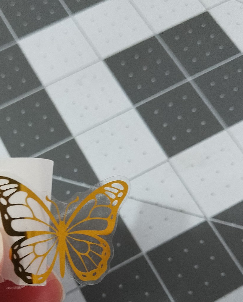 30 Self Adhesive Gold Foil Butterfly Stickers Crafts Scrapbooking 1.15″ x 0.85″