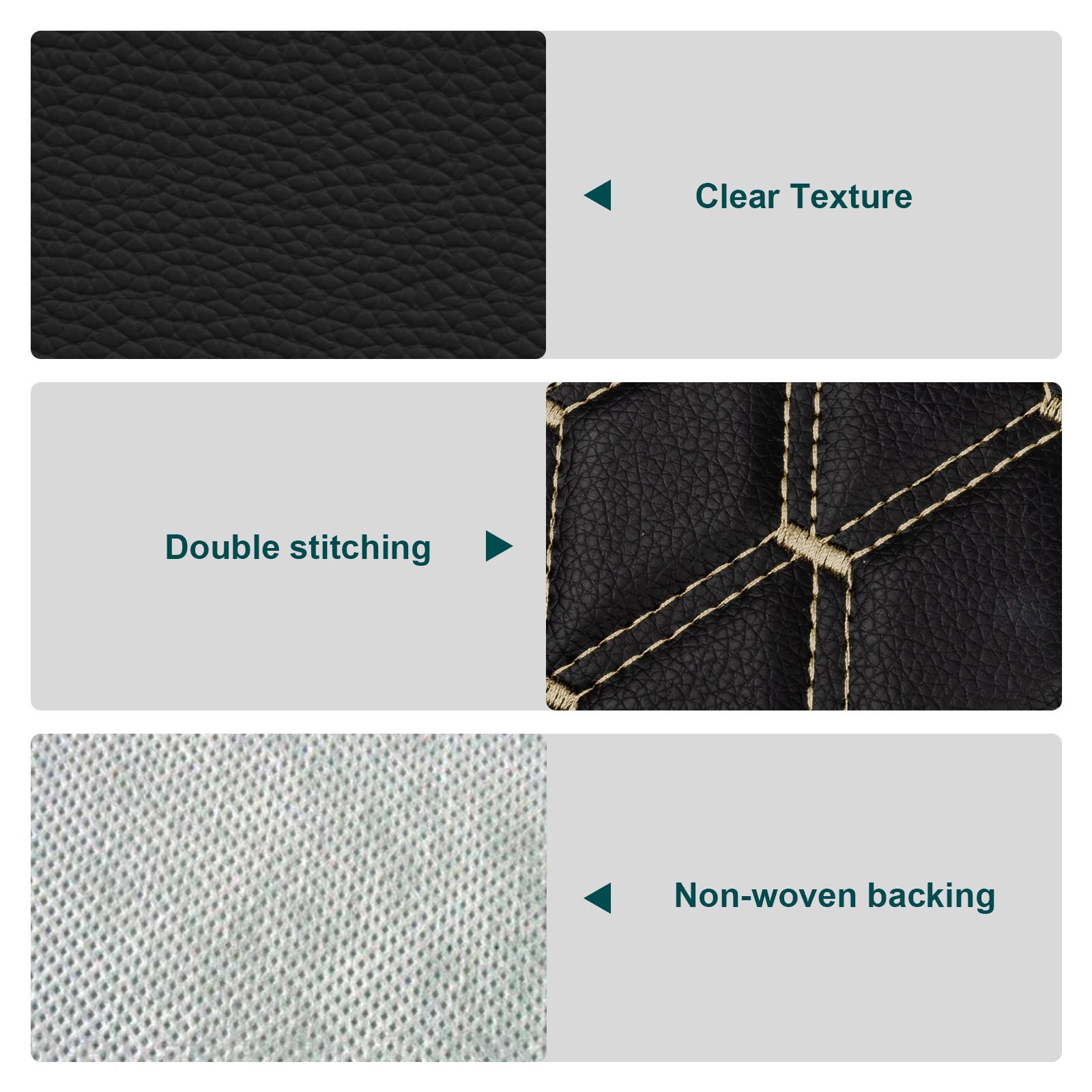 63″ Quilted PU Leather Fabric Diamond Stitch Car Upholstery Material DIY By Yard