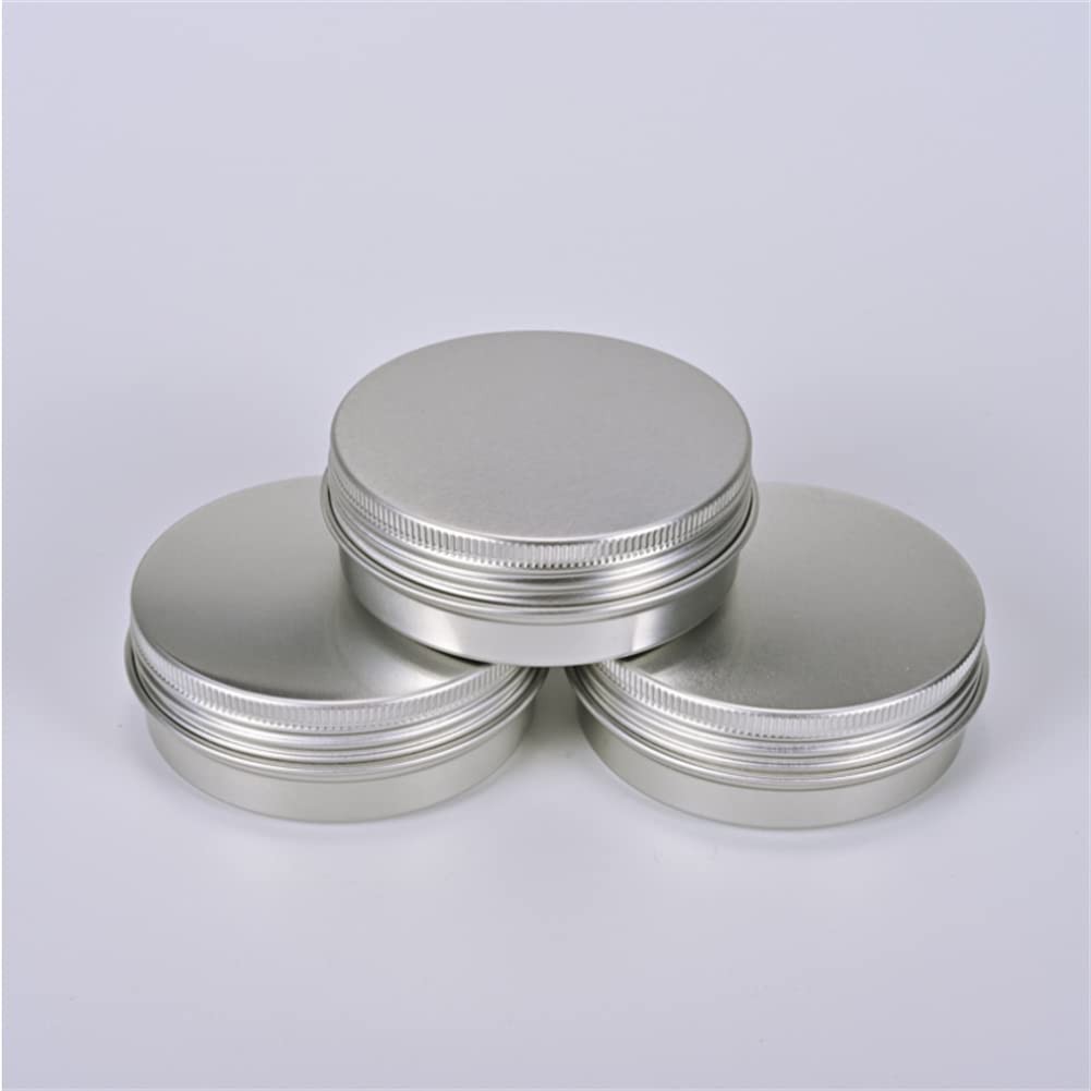 24 Pack (1 Oz/30Ml) Screw Top round Aluminum Tin Cans, Metal Tin Storage Jar Con