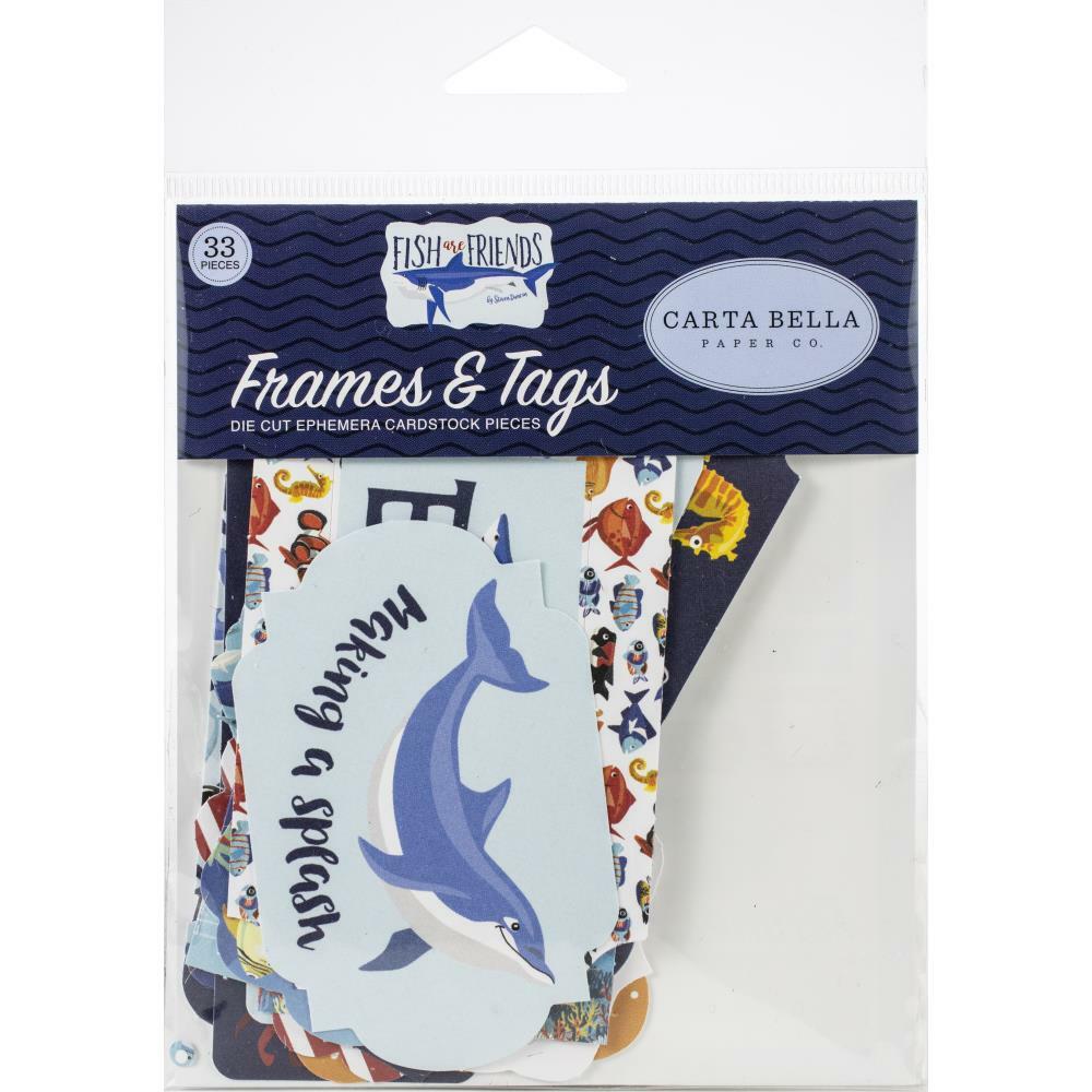 Scrapbooking Crafts CB Die Cuts Fish & Friends Frames Tags Whales Underwater