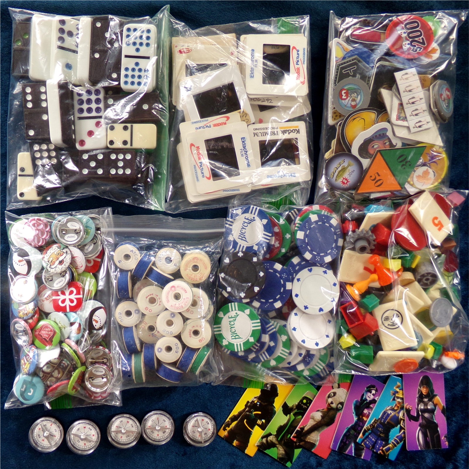 Bulk Collage Artist Supply Lot: 9 LB Box Odd Unique Mixed Craft Supplies Art Set