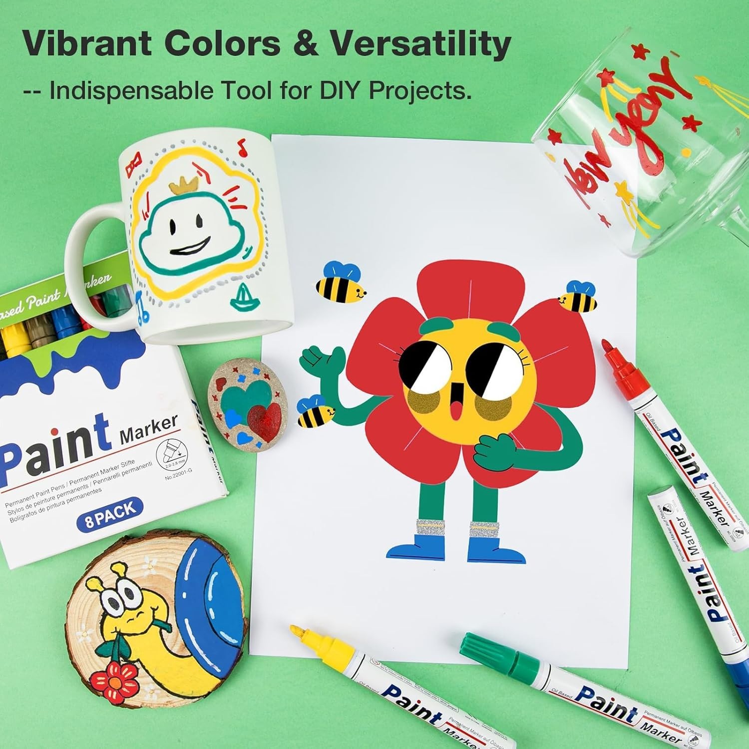 Fabric Markers Permanent Pens Paint Clothing Textile Dye T-Shirt Shoes DIY Set