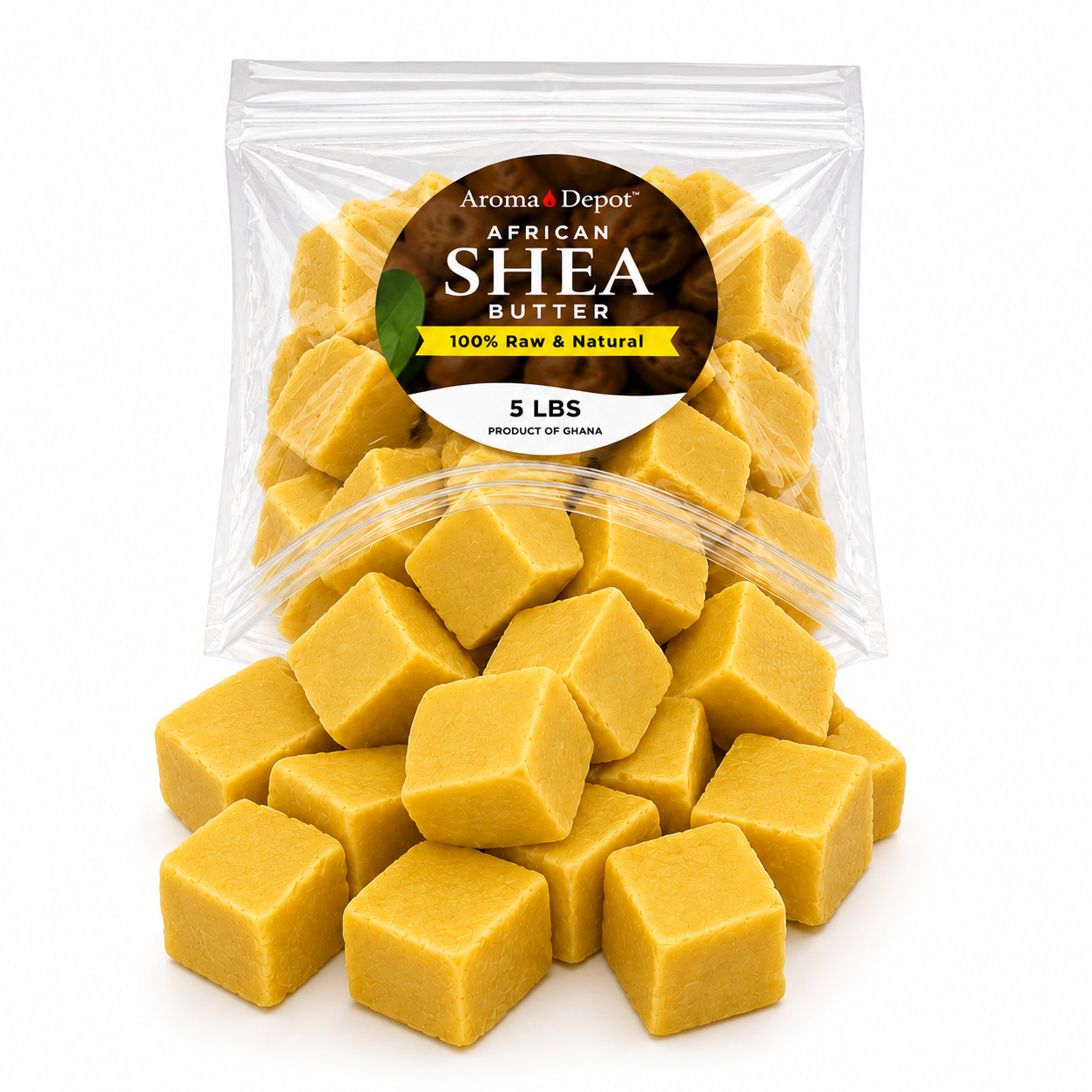 5 lbs. Raw African Shea Butter Yellow From GHANA Natural UNREFINED Pure Organic
