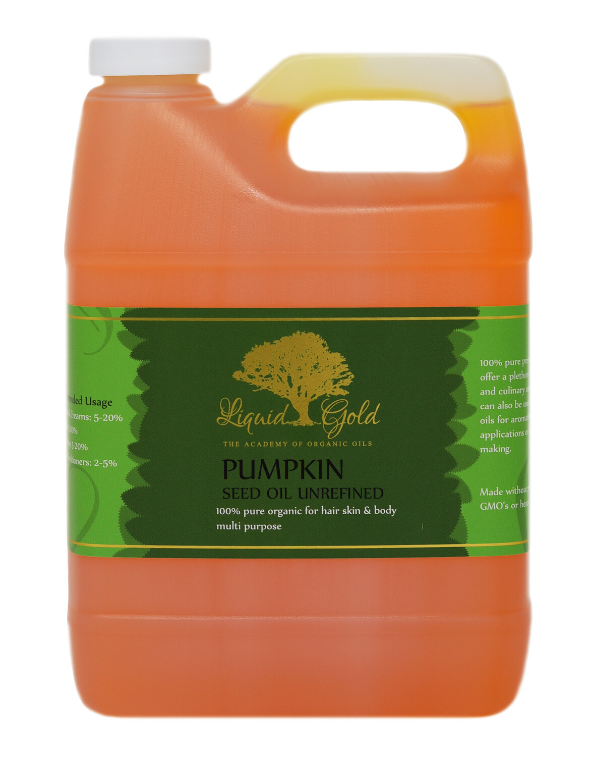 32 oz PUMPKIN SEED OIL UNREFINED ORGANIC CARRIER COLD PRESSED VIRGIN RAW PURE
