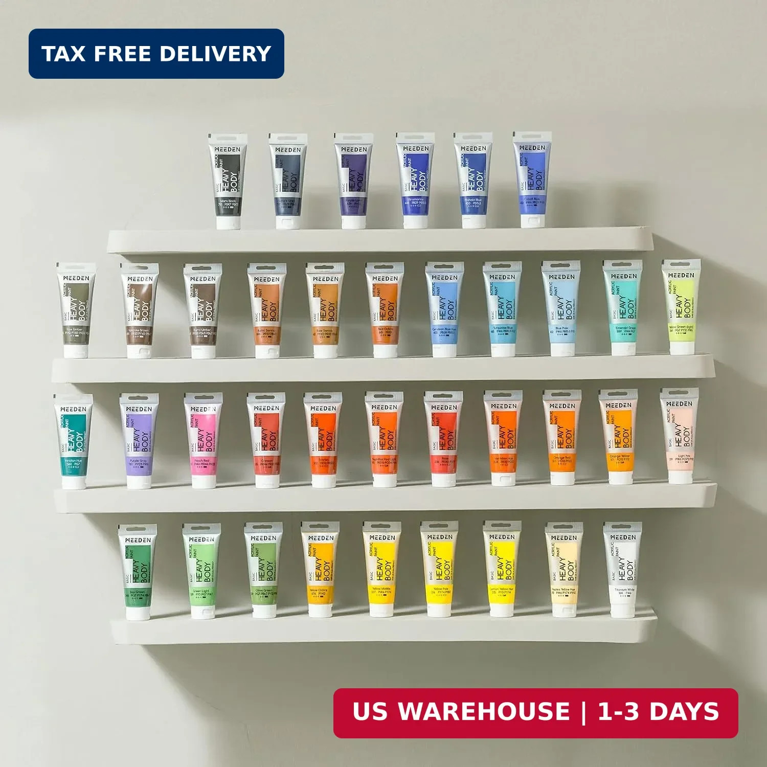 Acrylic Paint: Pack of 2 Heavy Body Acrylic Paints Titanium White