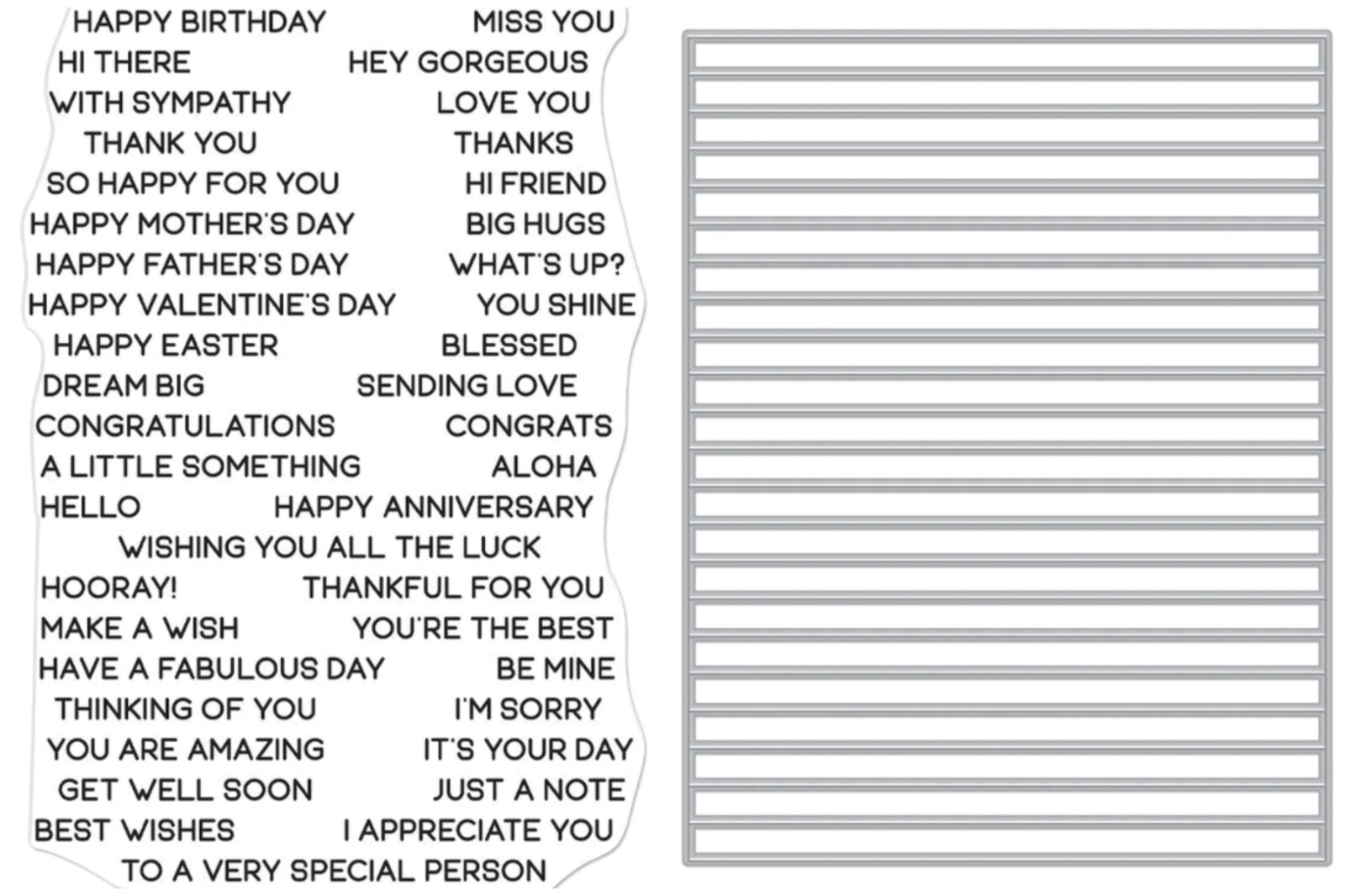 Hero Arts “EVERYDAY SENTIMENT STRIPS” Clear Stamps or Stamp & Dies Bundle 2023
