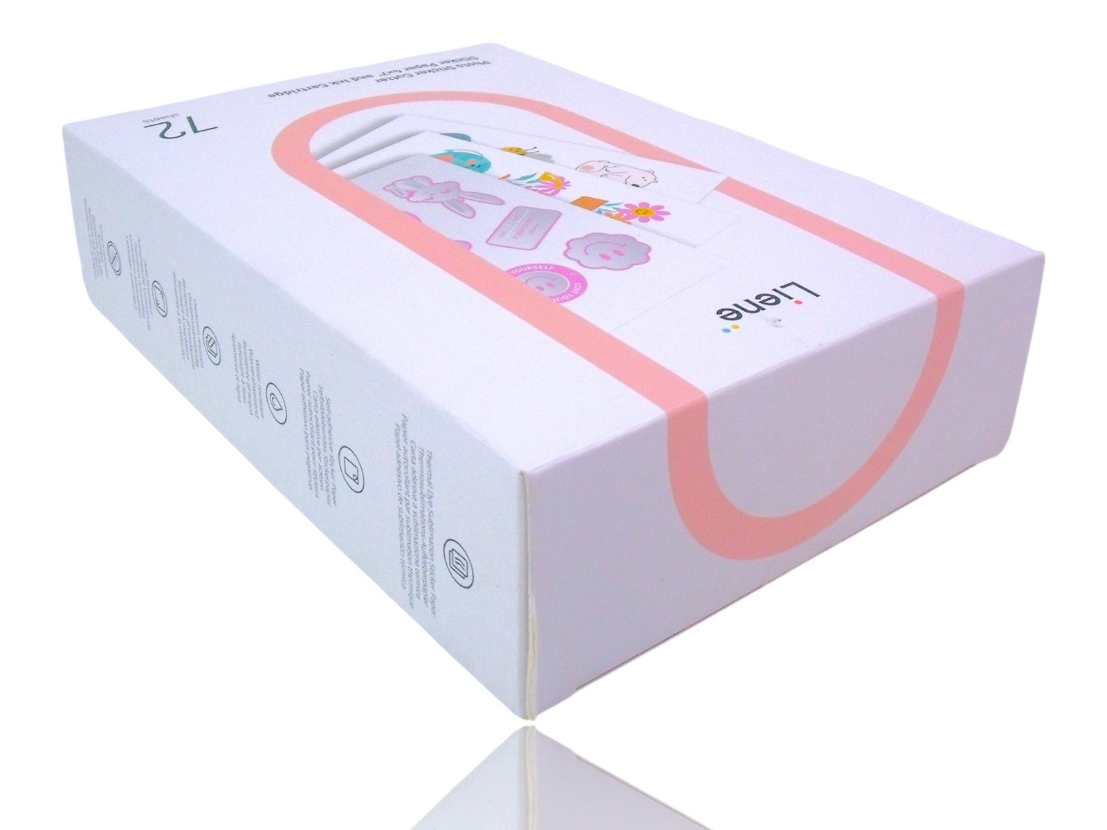Liene Photo Sticker Cutter, 72 Sheets Sticker Paper & Ink Cartridge, SD43, New