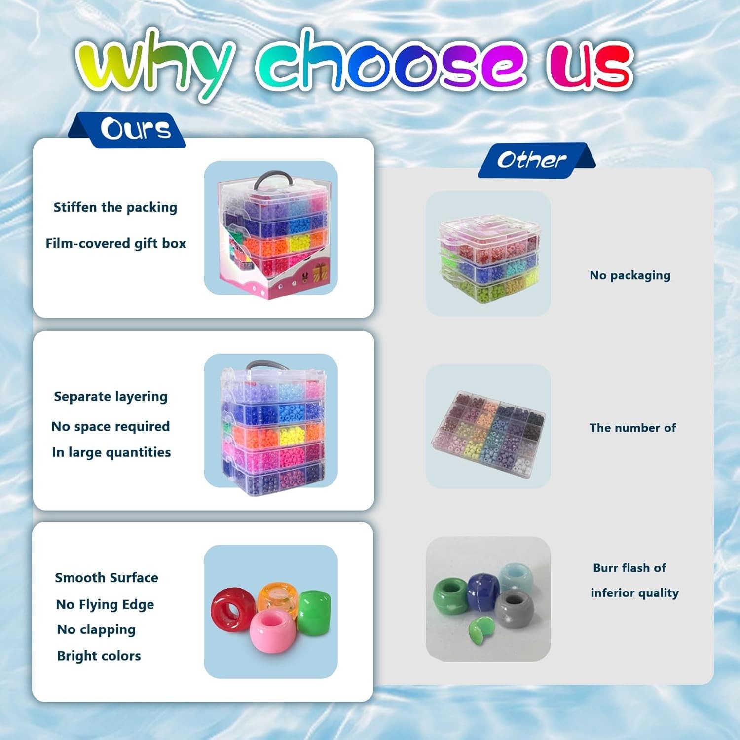 5700Pcs Pony Beads Bulk,30Colors Rainbow Kandi Bead for Hair Braiding Friendship