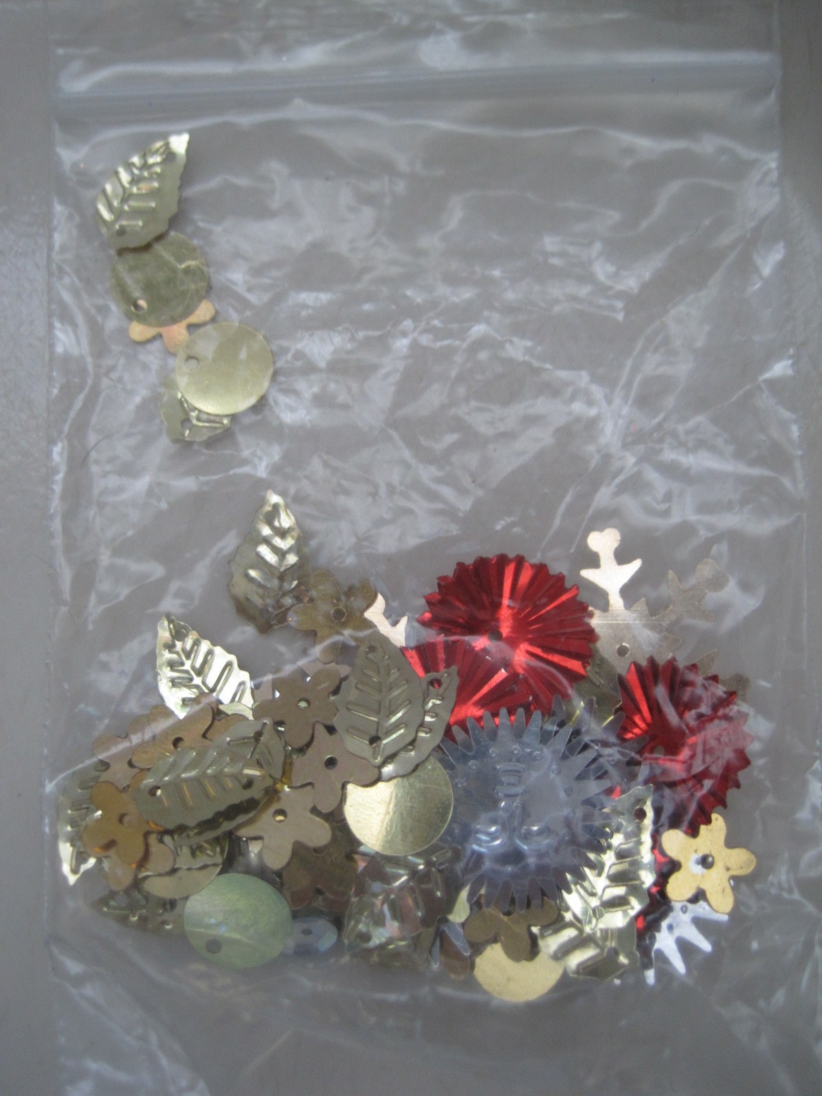 Vintage Lot of Sequins Snowflake Sunburst Wheel Assorted Shapes Colors Pack