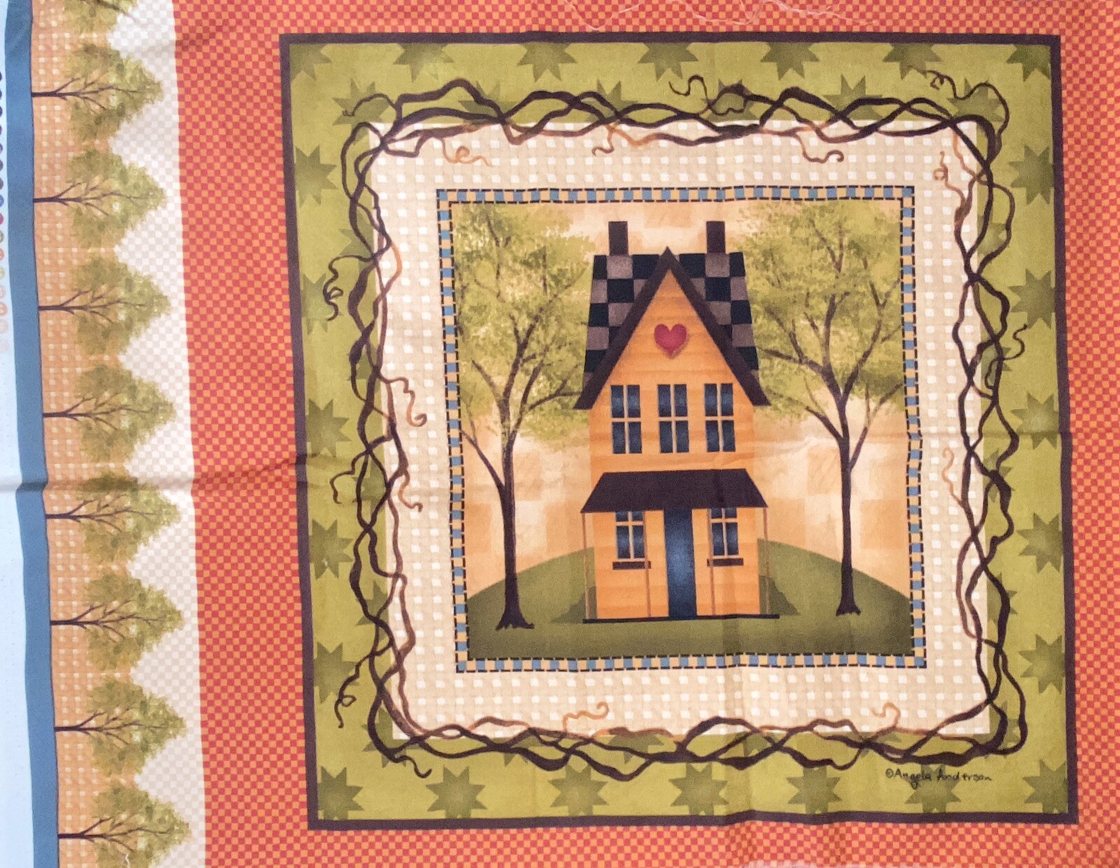 COUNTRY COTTAGE CUT & SEW PILLOW PANNEL BY ANGELA ANDERSON FOR VIP CRANSTON