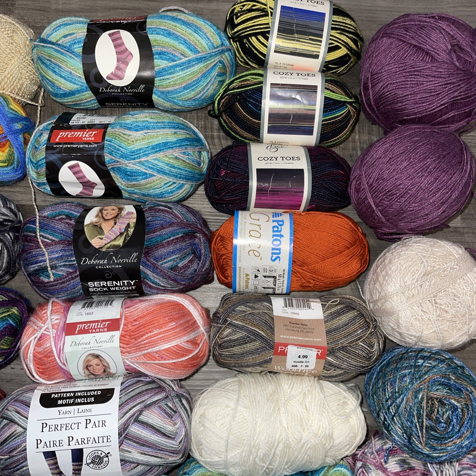 Yarns Deborah Norville Serenity-Perfect Pair-Cozy Toes Sock Weight 41-Skeins