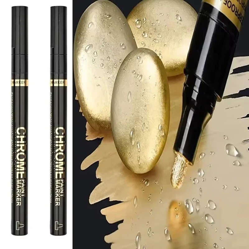 Liquid Chrome Markers Set, Permanent Mirror Pens for Plastic, Metal, Art