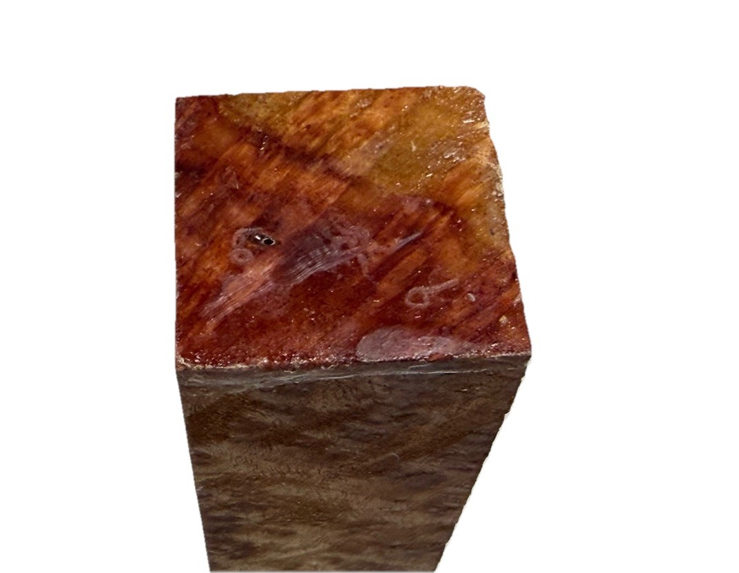 Camphor Burl wood turning blank 1-1/2″ x 1-1/2” x 9-3/4″ (z23) dried – BUG HOLE