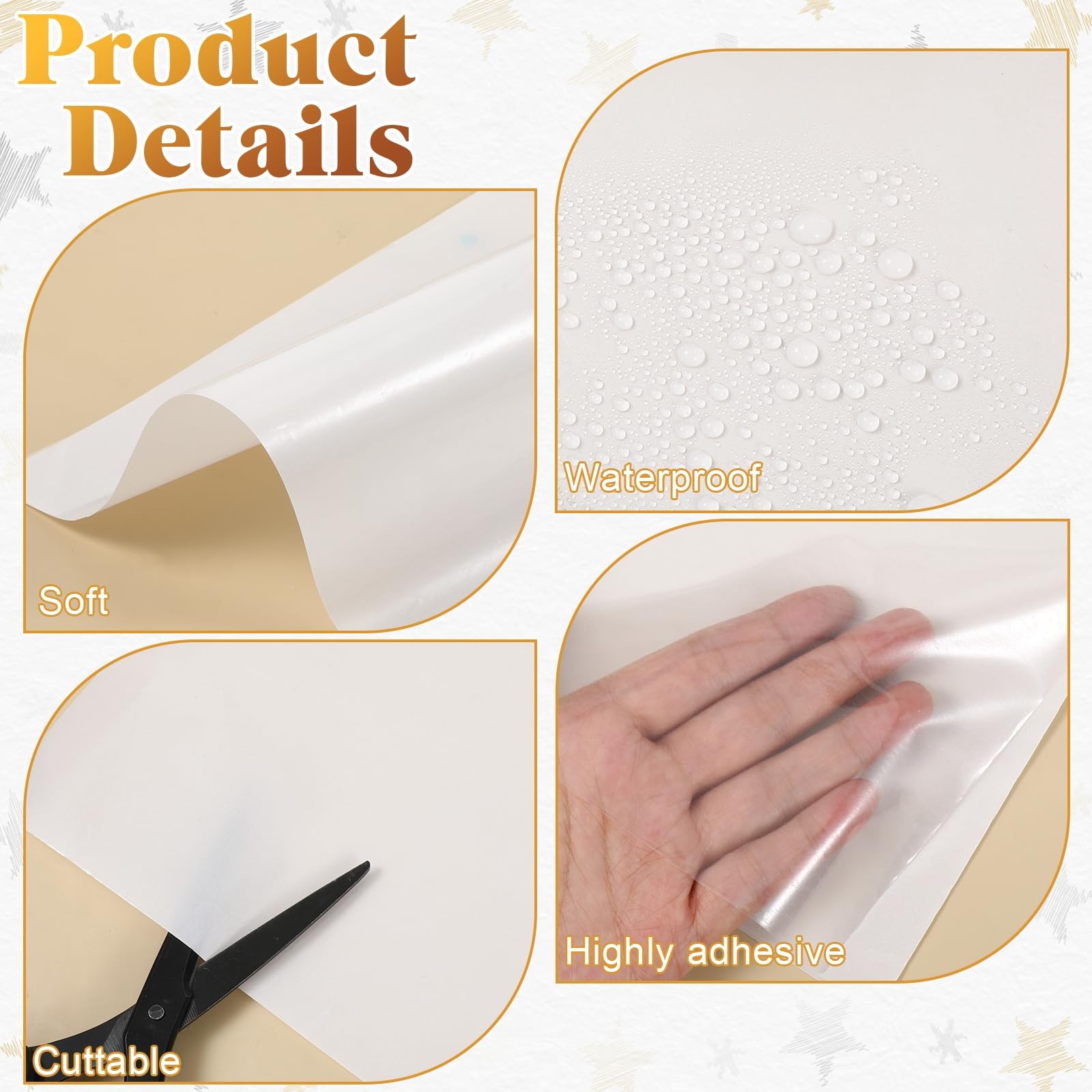 10 PCS Heavy Duty Double Sided Iron On Adhesive Sheets A4 Fabric Glue Patch