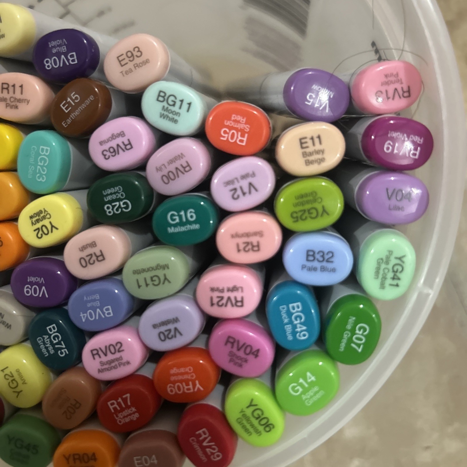 Copic Sketch Markers Lot of 68 Assorted Colors No Doubles