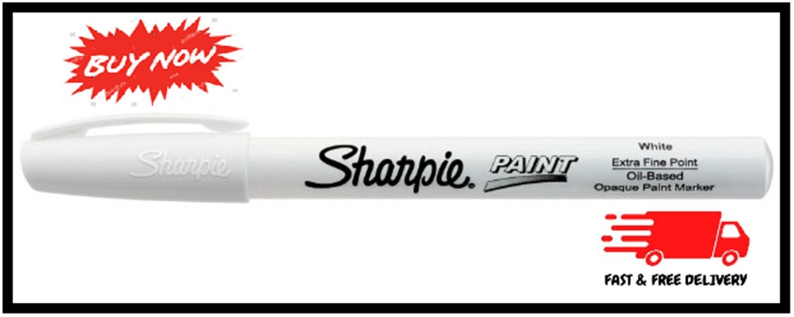 Sharpie Oil-Based Medium Point White Paint Marker, 1 Each