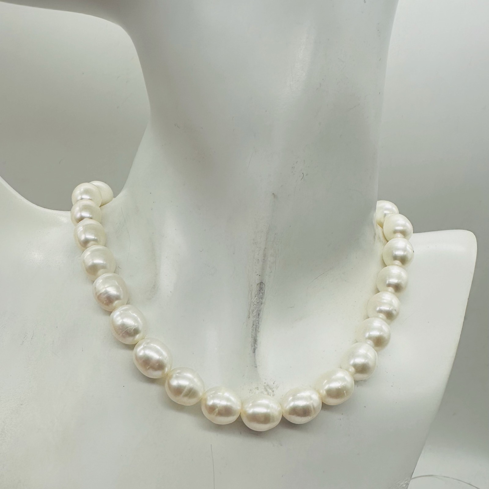 White Pear Shaped Fresh Water Pearls 16″ Strand | 12×10 to 10x9mm |