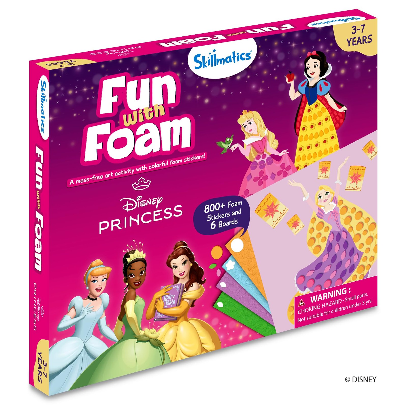 Skillmatics Foam Sticker Art – Disney Princess, 7.4 x 8.46 inches, Multicolor
