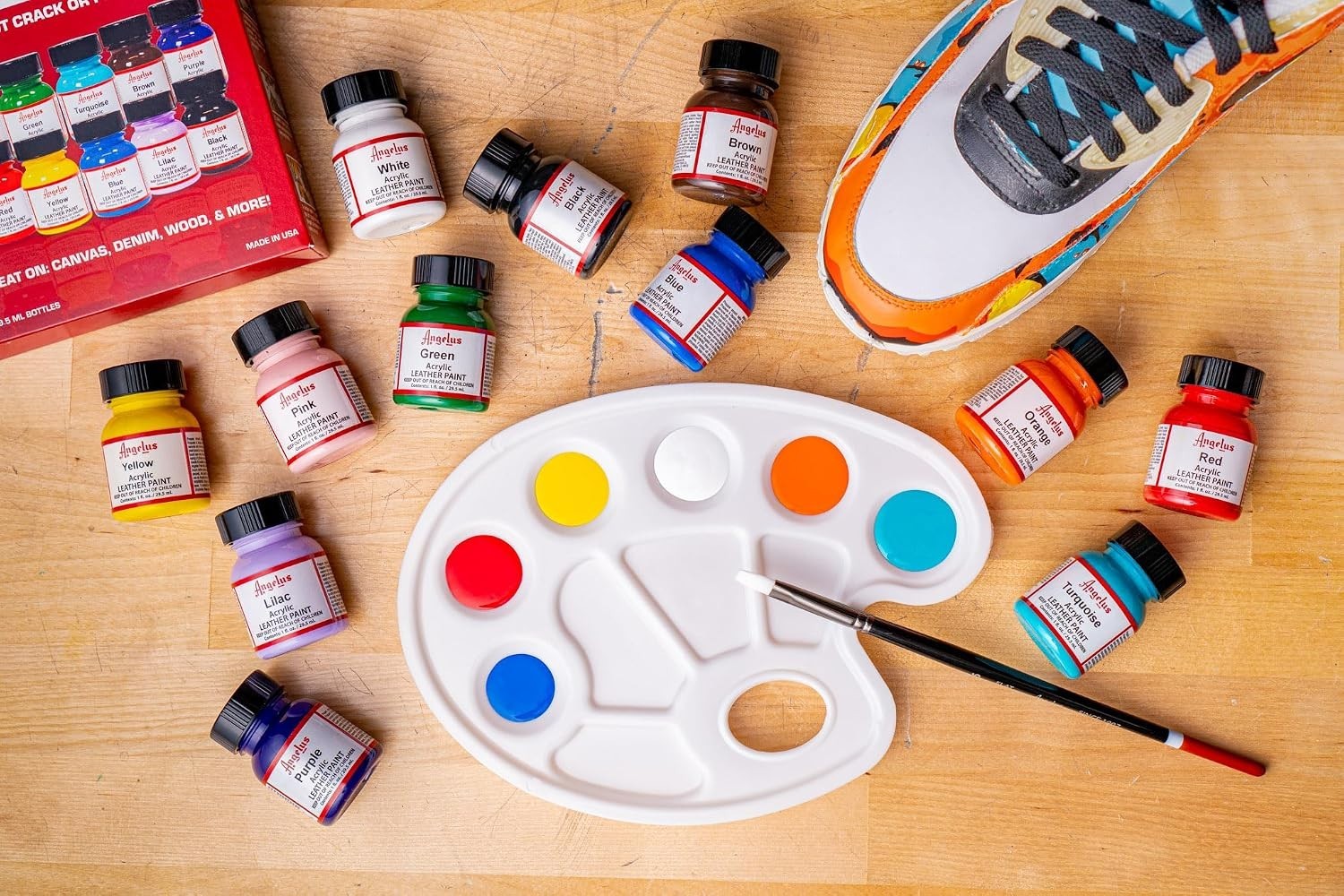 Paint for Shoes, Sneakers, Leather – 12 Colors