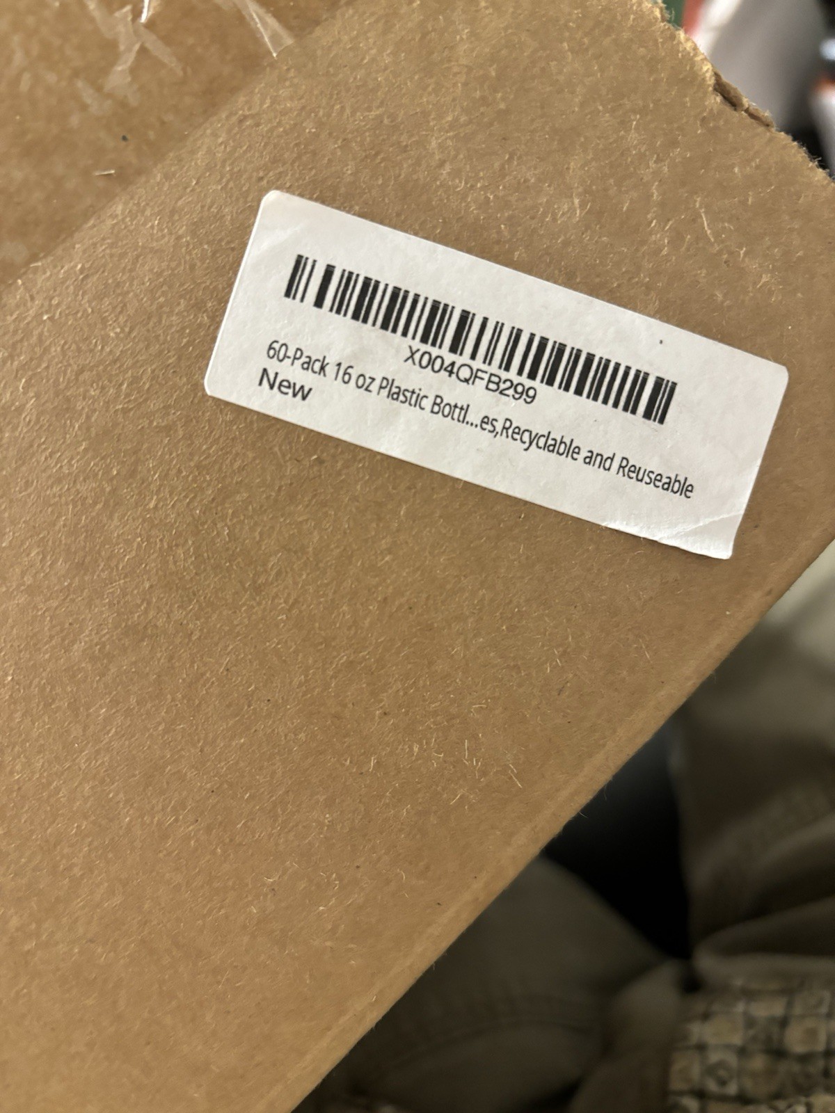 Case Of 60 Clear,￼16 oz Plastic Bottles, with Lids