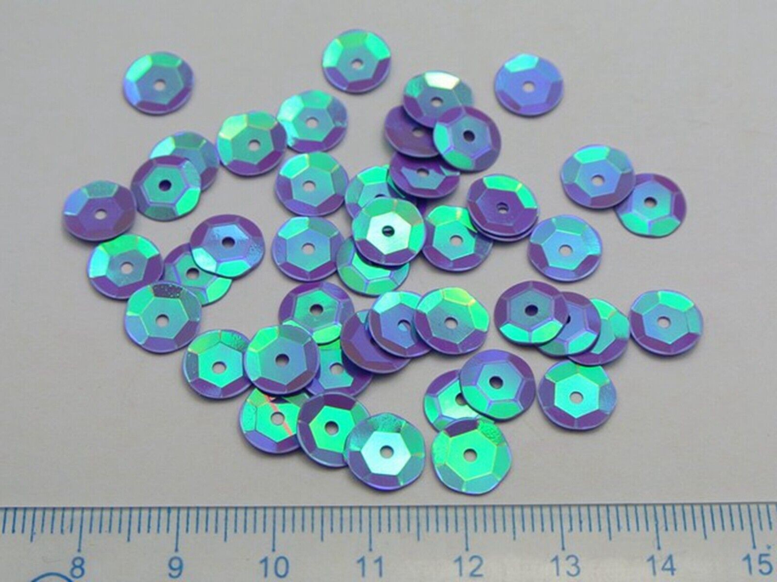 3000 Purple AB 8mm CUP round loose sequins Paillettes sewing Wedding craft