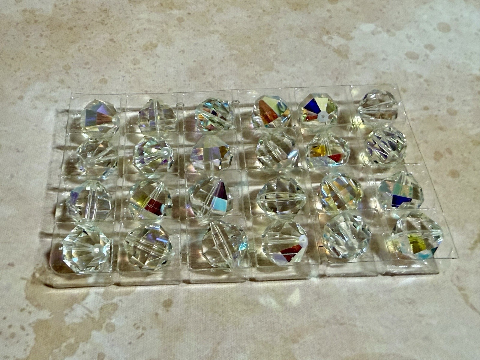 Vintage Swarovski – 16mm Round Cut Beads #346 – Crystal AB