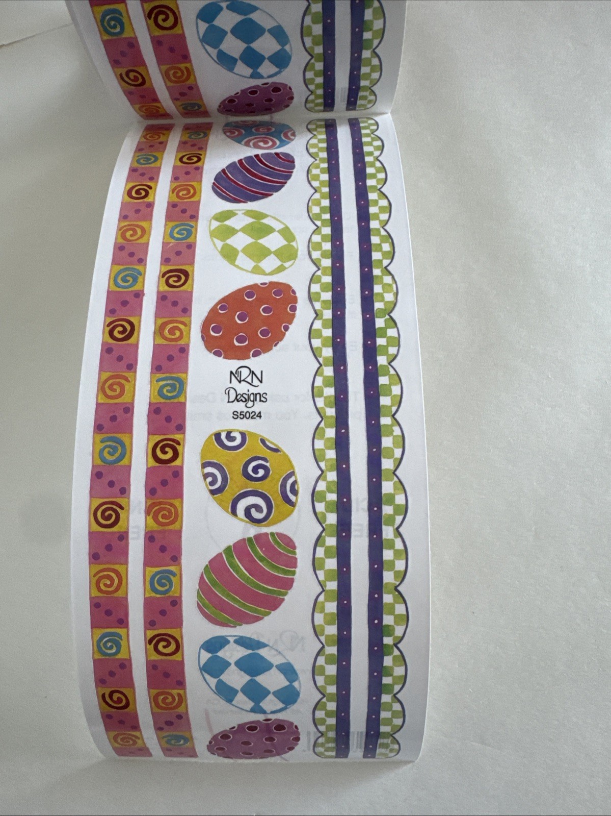Easter Egg Border Sticker ROLL NRN Designs Scrapbook Stickers Eggs Spring