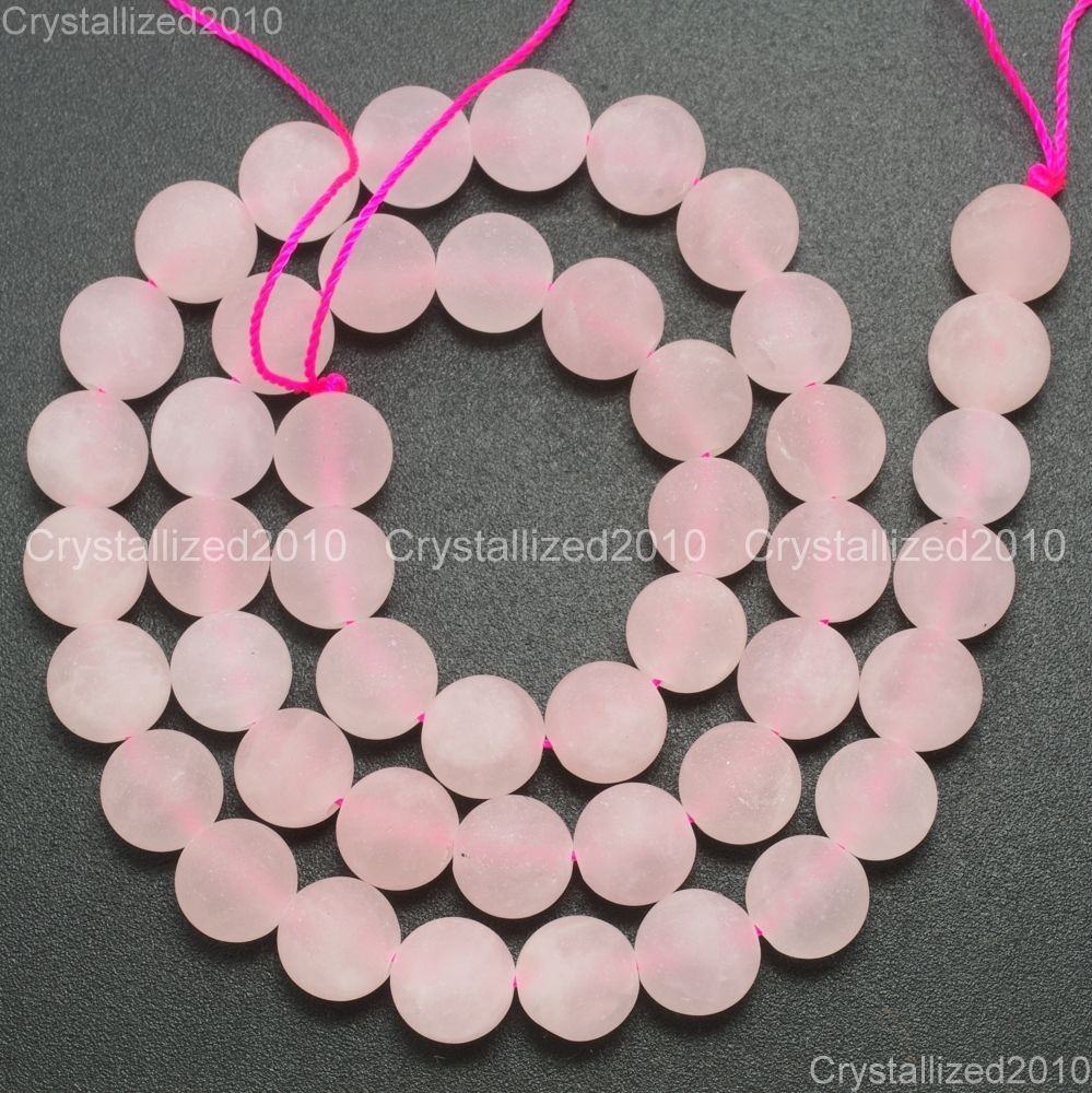 2 Strands Natural Matte Frosted Gemstone Round Loose Beads 4mm 6mm 8mm 10mm 15″