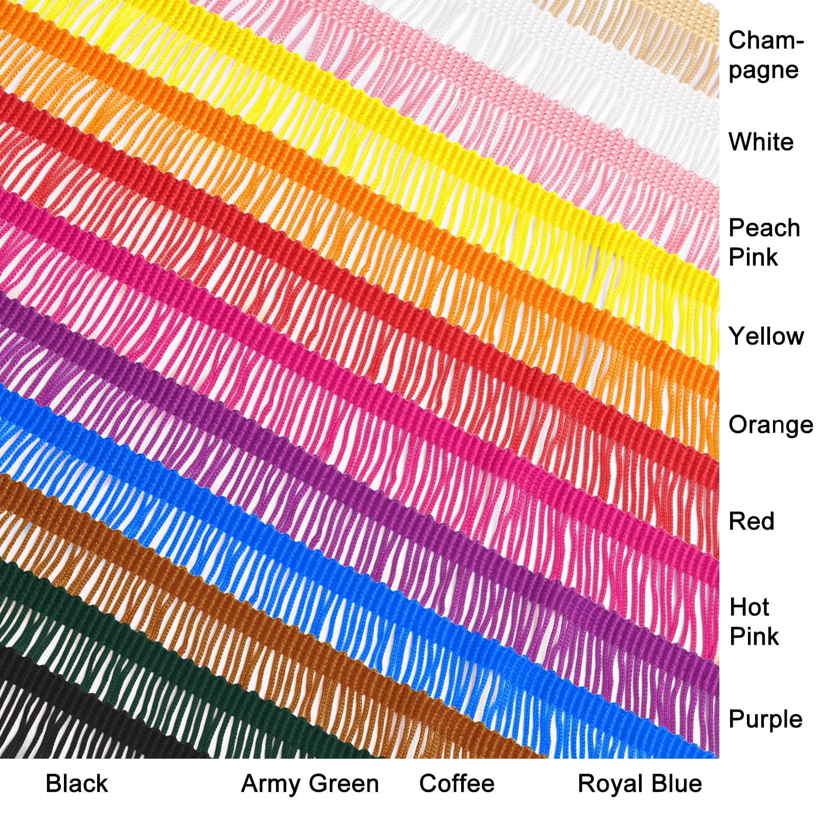 MAGJERO Royal Blue Fringe Trim 6″ 3 Yards