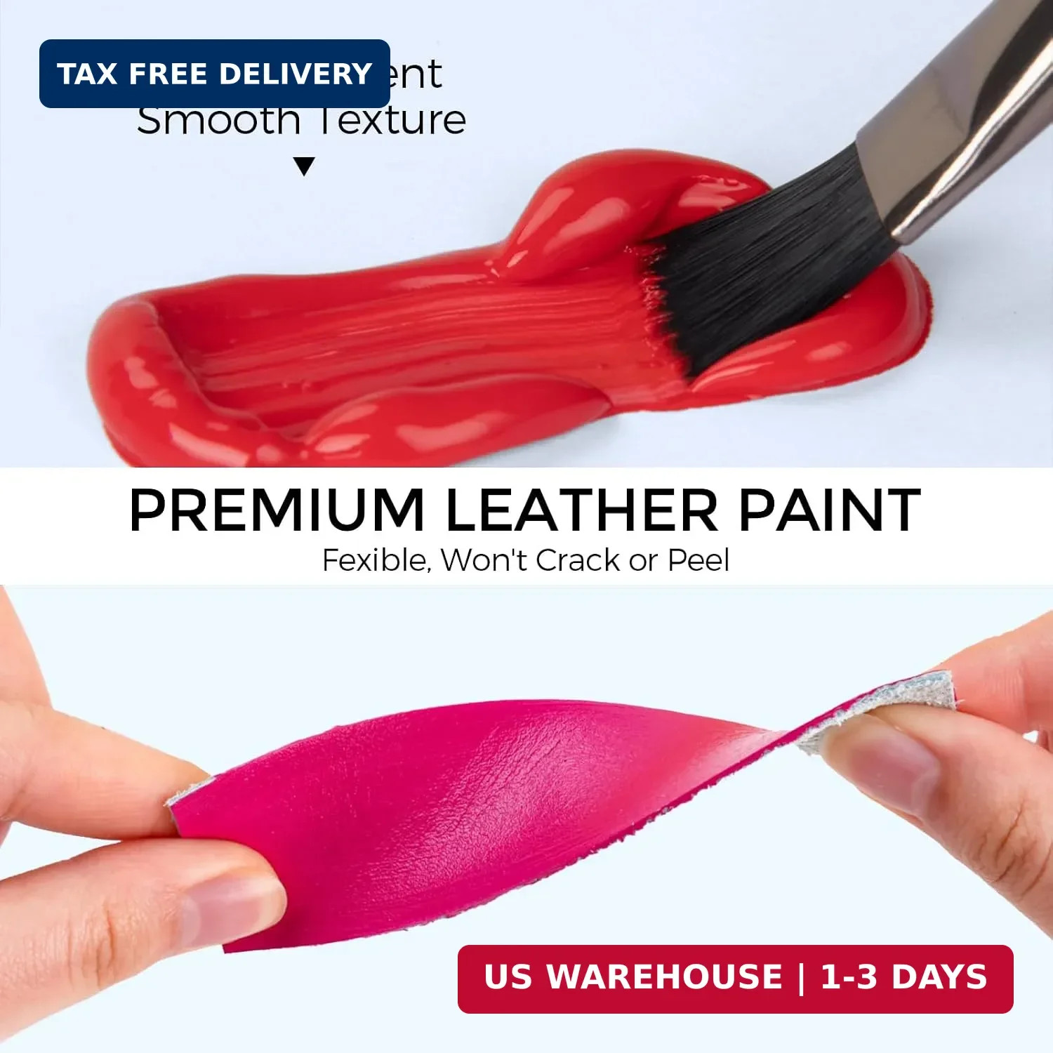 Nicpro 18 Colors Acrylic Leather Paint (8.45 oz, 250 ml) Leather Dye for Shoes,