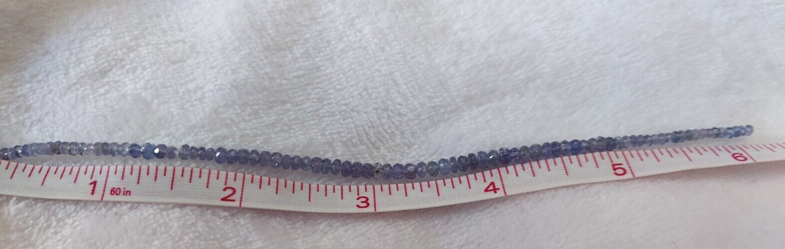 Faceted Natural Tanzanite Rondelle Beads 2mm to 3mm Real Genuine Gemstone 6″
