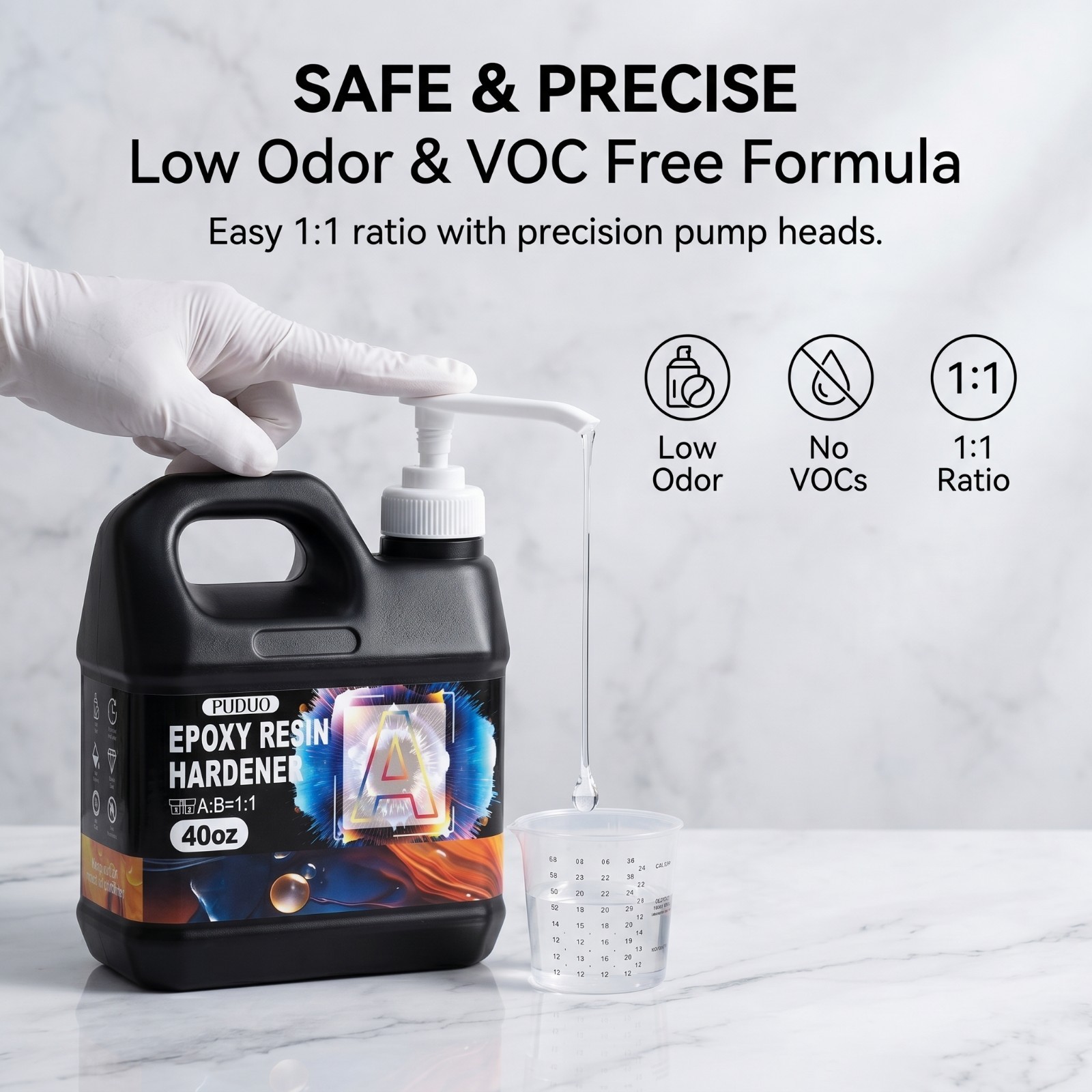240oz All Purpose Epoxy Resin Kit 1:1 Crystal Clear, High Gloss Bubble Free Cast