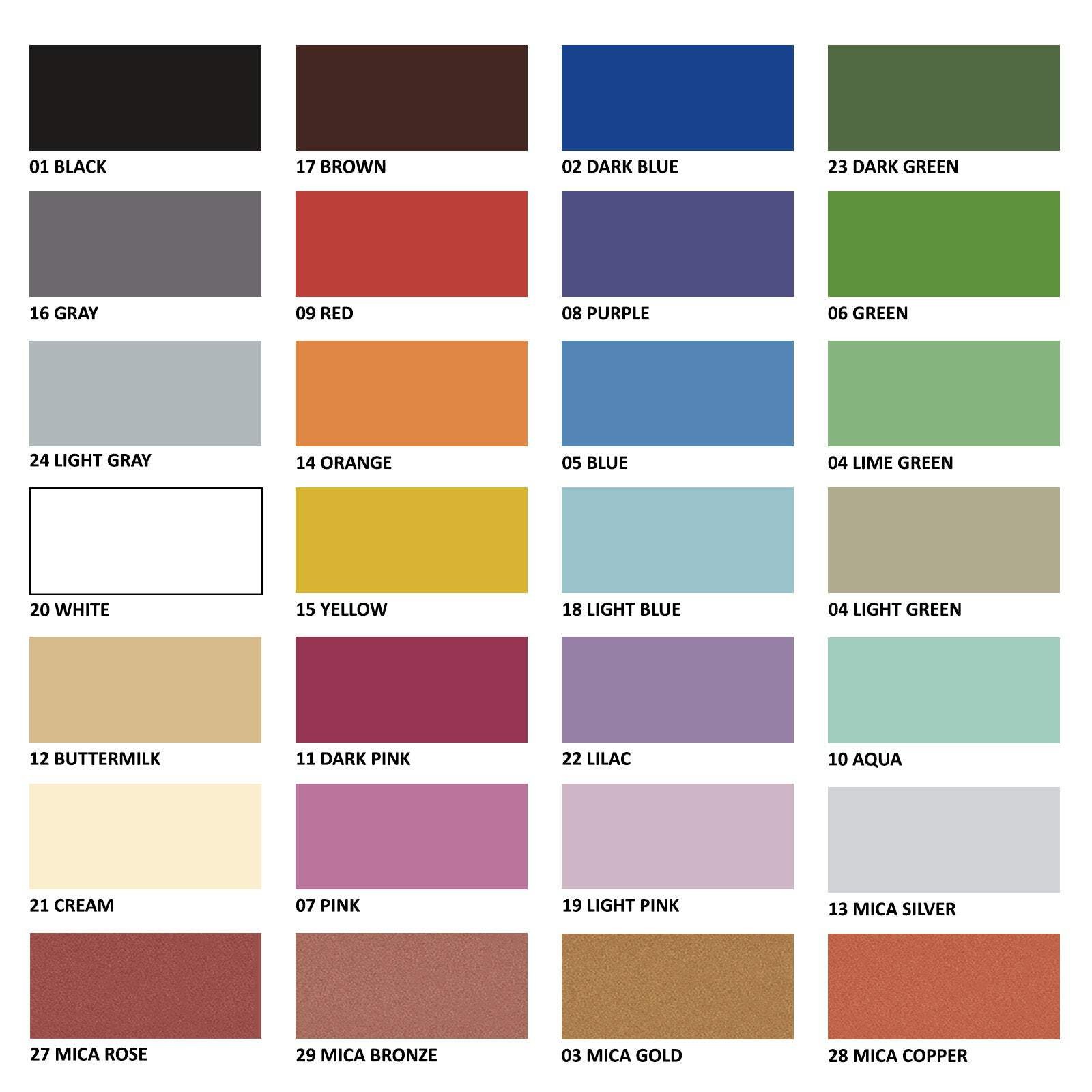 9″ X 13″ Solid Color Sheet Item Overglaze Waterslide Ceramic Decals