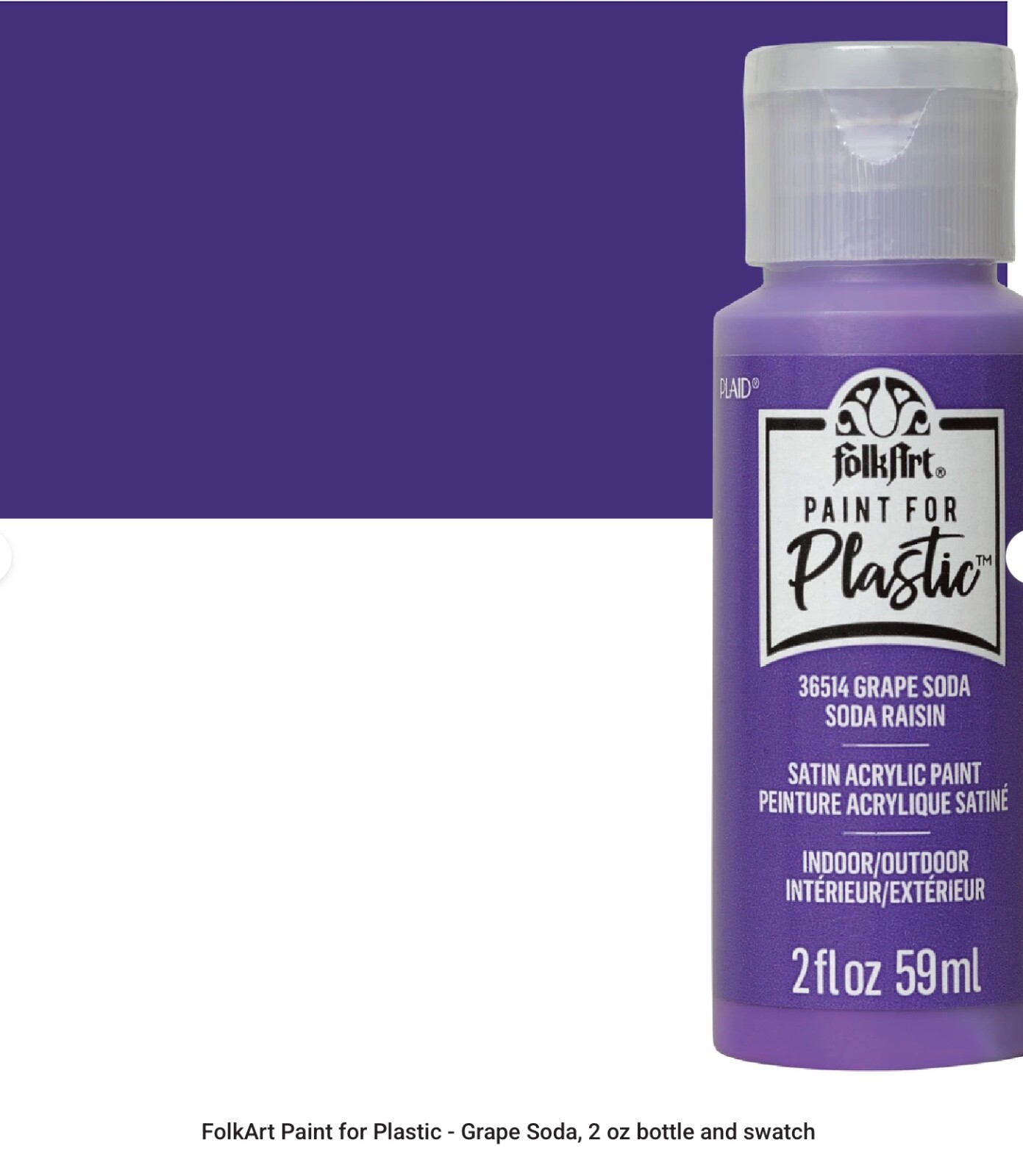 Paint For Plastic by FolkArt, Works Better on Plastics! Build a Set/CHOOSE COLOR