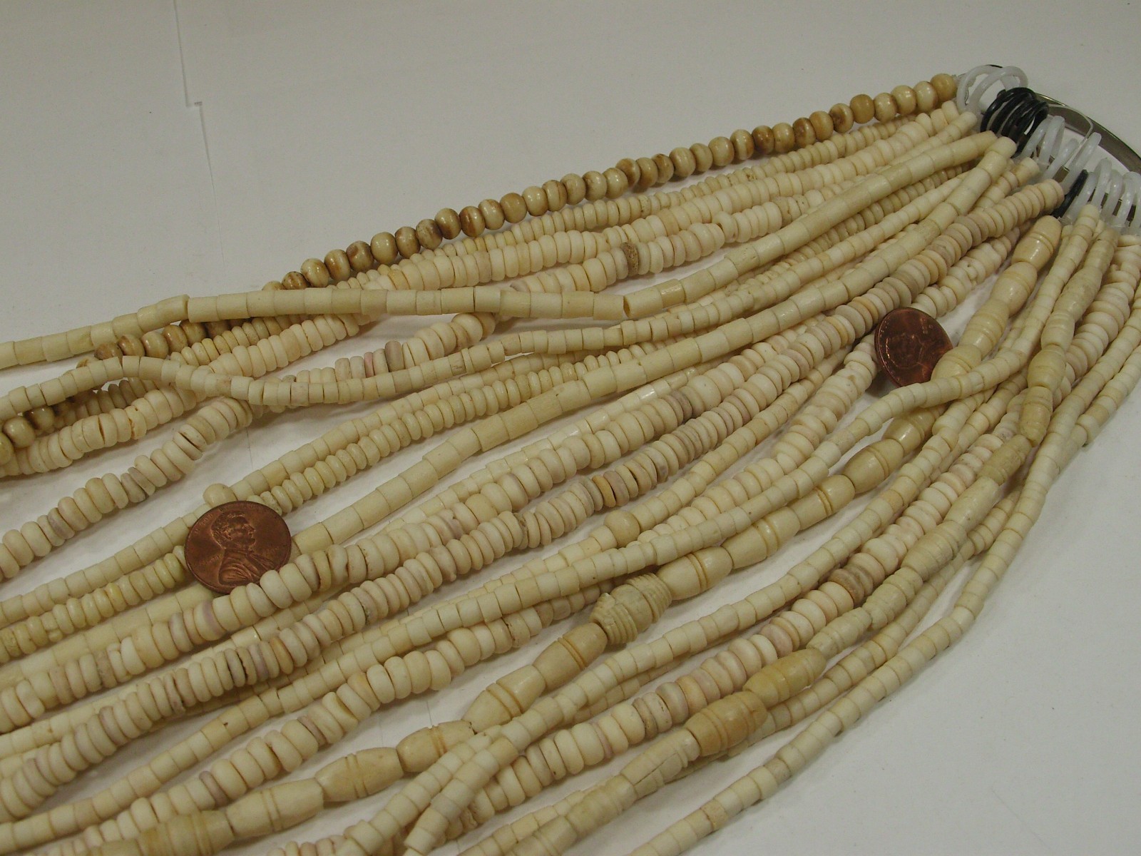 20 Strands (15″) India Handmade Assorted Water Buffalo Bone Beads Lot (QBQ-11) ⭐