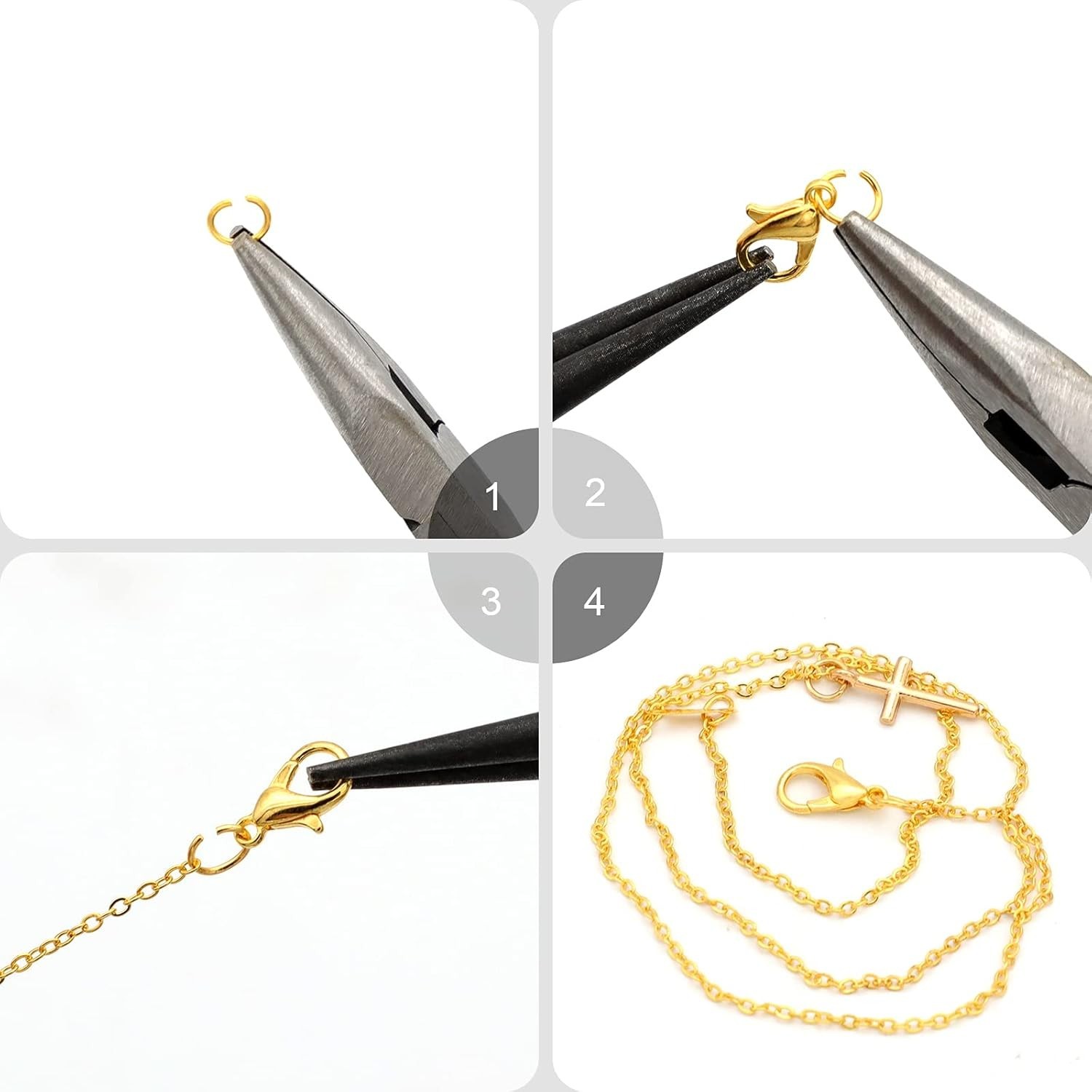 300 Pcs Gold Jewelry Making Kit: Lobster Clasps & Jump Rings for DIY Crafting