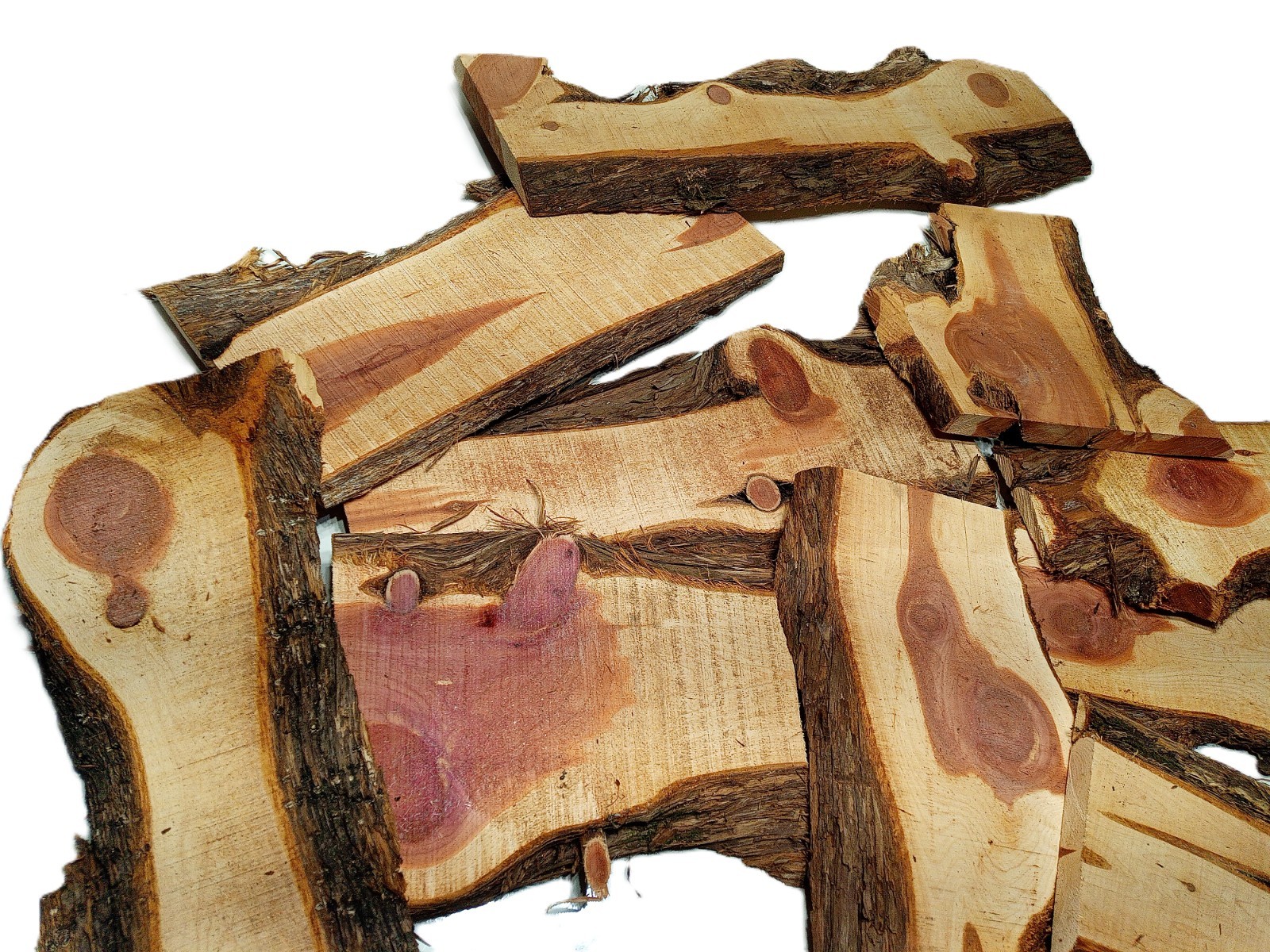 10lbs AROMATIC RED CEDAR Outer Slab Cuts Live Edge Milled Kiln Dry SHIPs FREE!