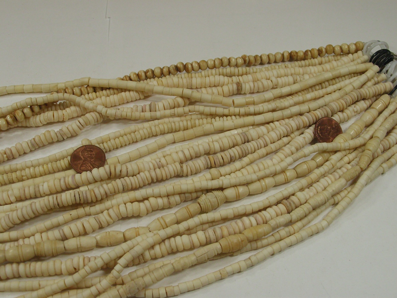 20 Strands (15″) India Handmade Assorted Water Buffalo Bone Beads Lot (QBQ-11) ⭐