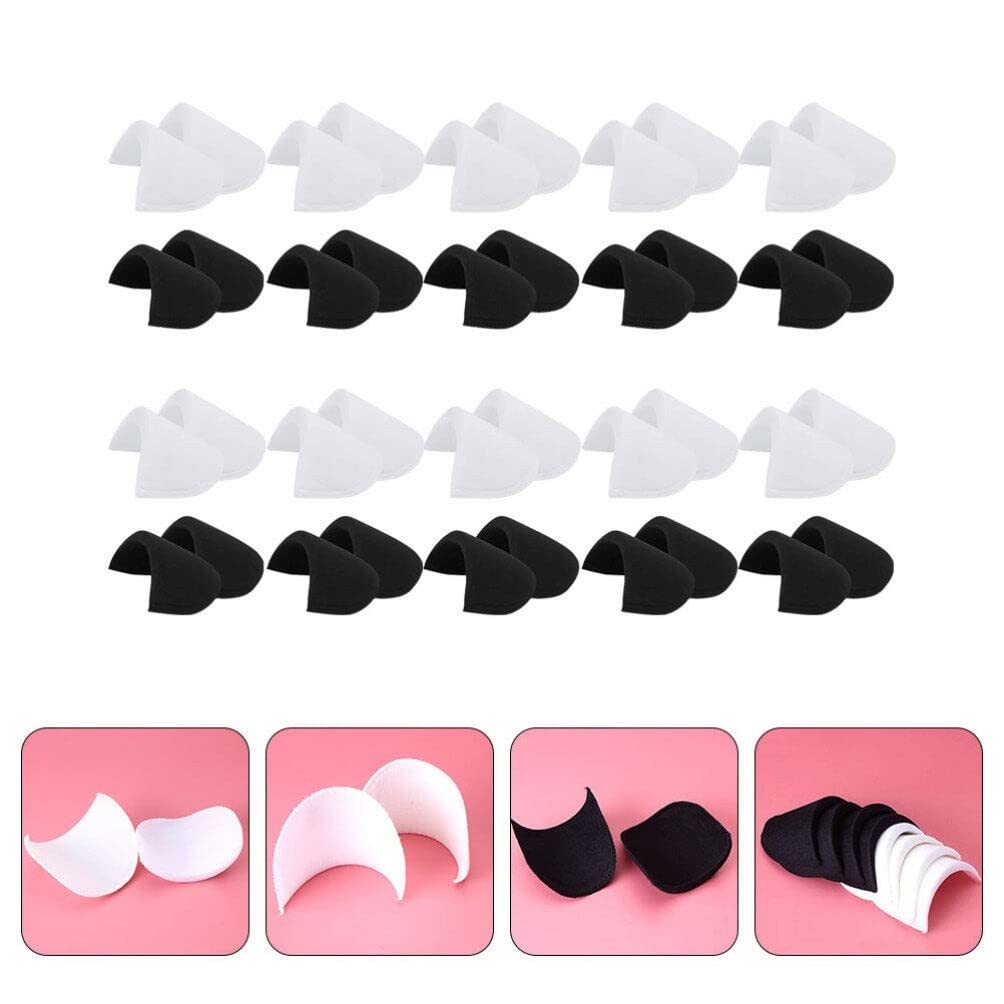 Soft Breathable Sponge Shoulder Pads – 20 Pairs Cushion Inserts for Suits & Coat