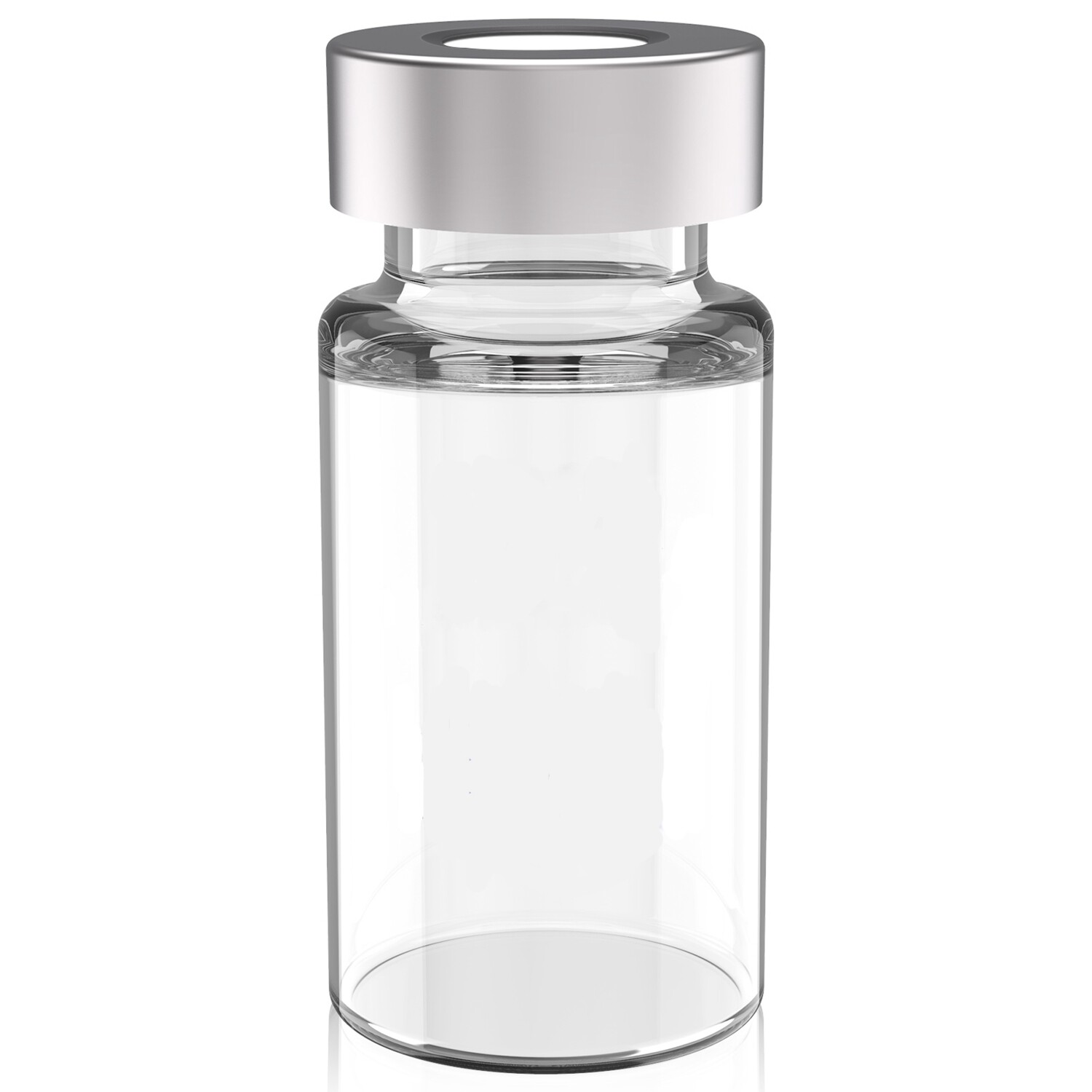 100PCS Lab Sample Vials 10ml Small Glass Bottle Mini Jars+Aluminum Crimp Lid Top
