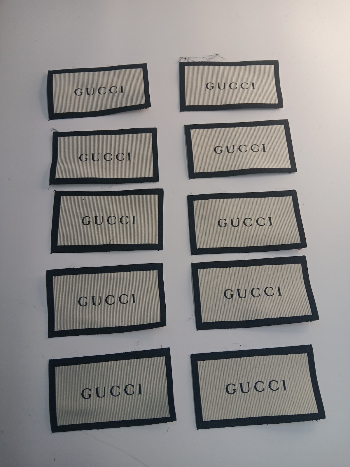 Replacement GUCCI Clothing Designer TAG LABEL Sewing LOT OF 10 FAST SHIPPING!!