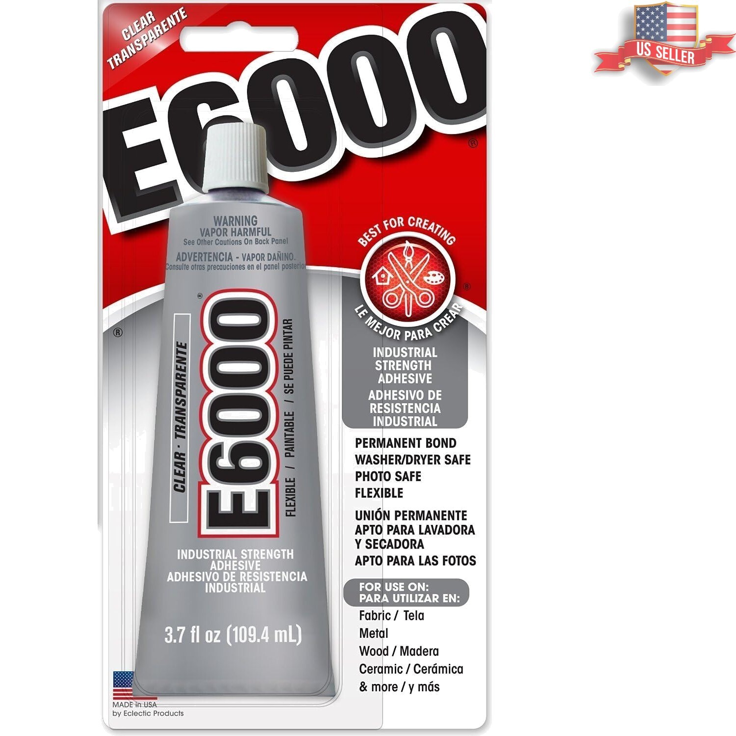 6 Pack Amazing E-6000 Craft Adhesive 3.7 oz – Versatile, Waterproof & Strong